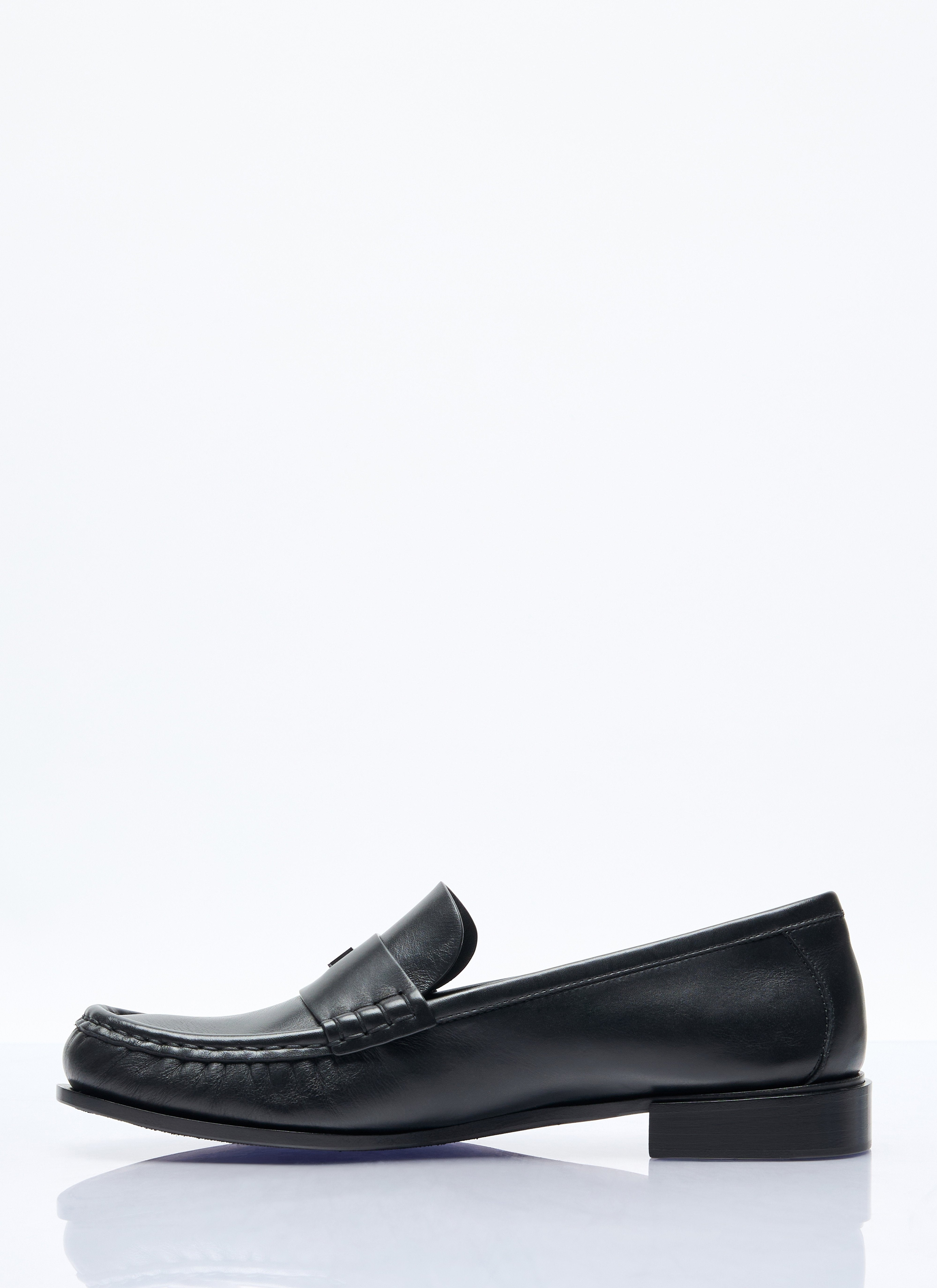 Max Mara Women Logo Plaque Leather Loafers - 4