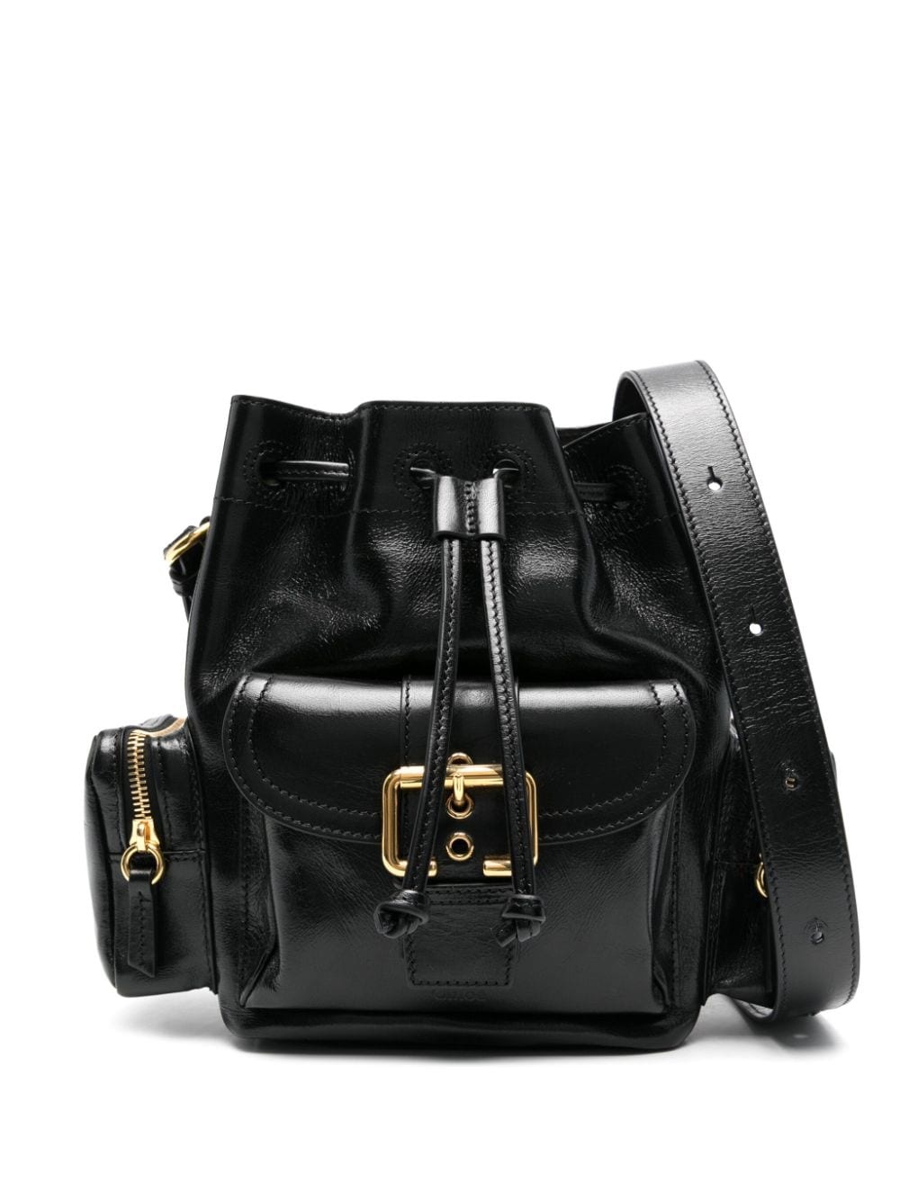 leather bucket bag - 1