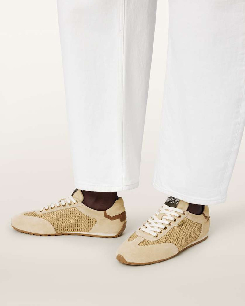 ALLSAINTS LIAM LOW TOP RAFFIA SNEAKERS outlook