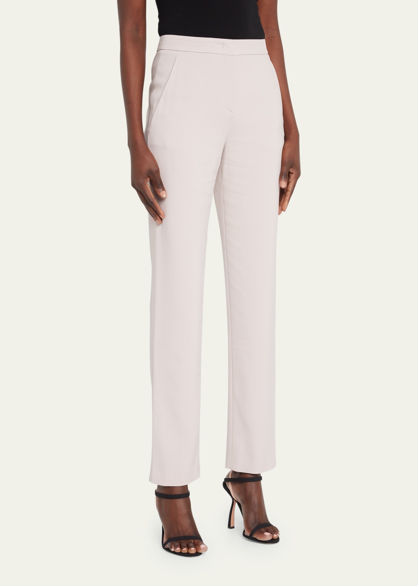 Viscose Cady Straight-Leg Trousers - 4