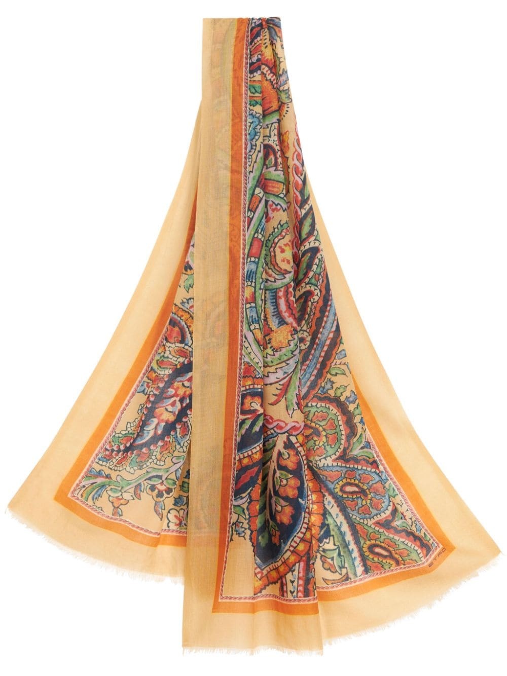 paisley-print cashmere scarf - 1