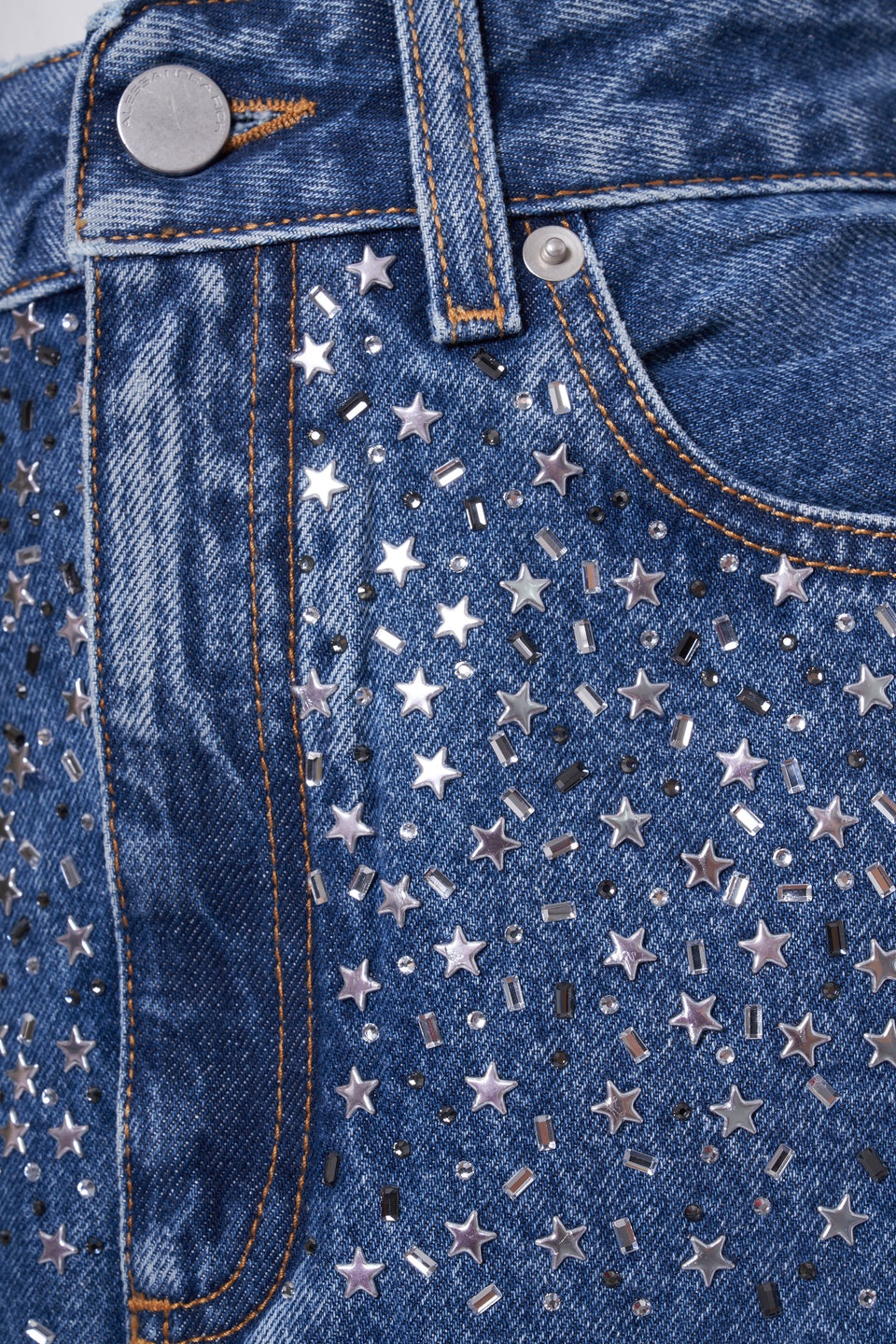 DENIM SKIRT WITH HOTFIX - 3