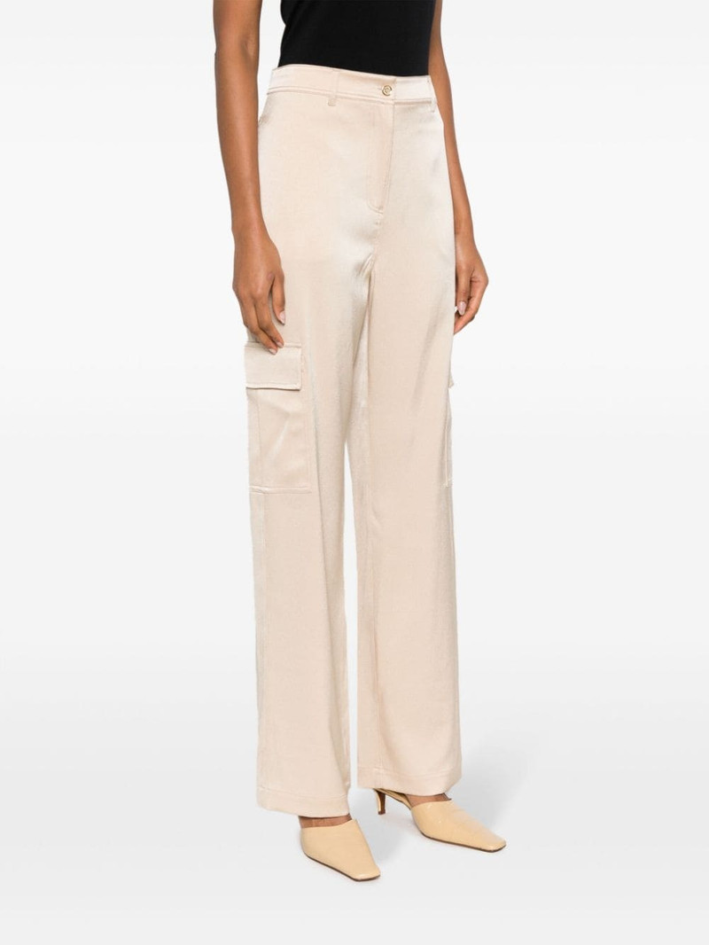 straight-leg satin-finish trousers 3