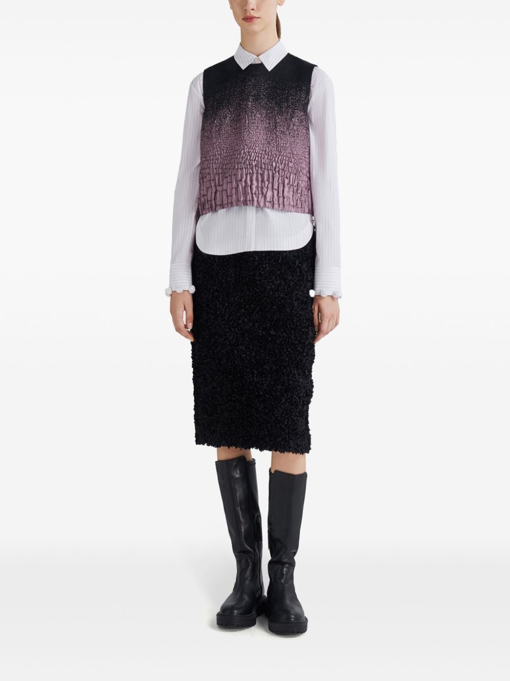 gradient-effect textured top - 2