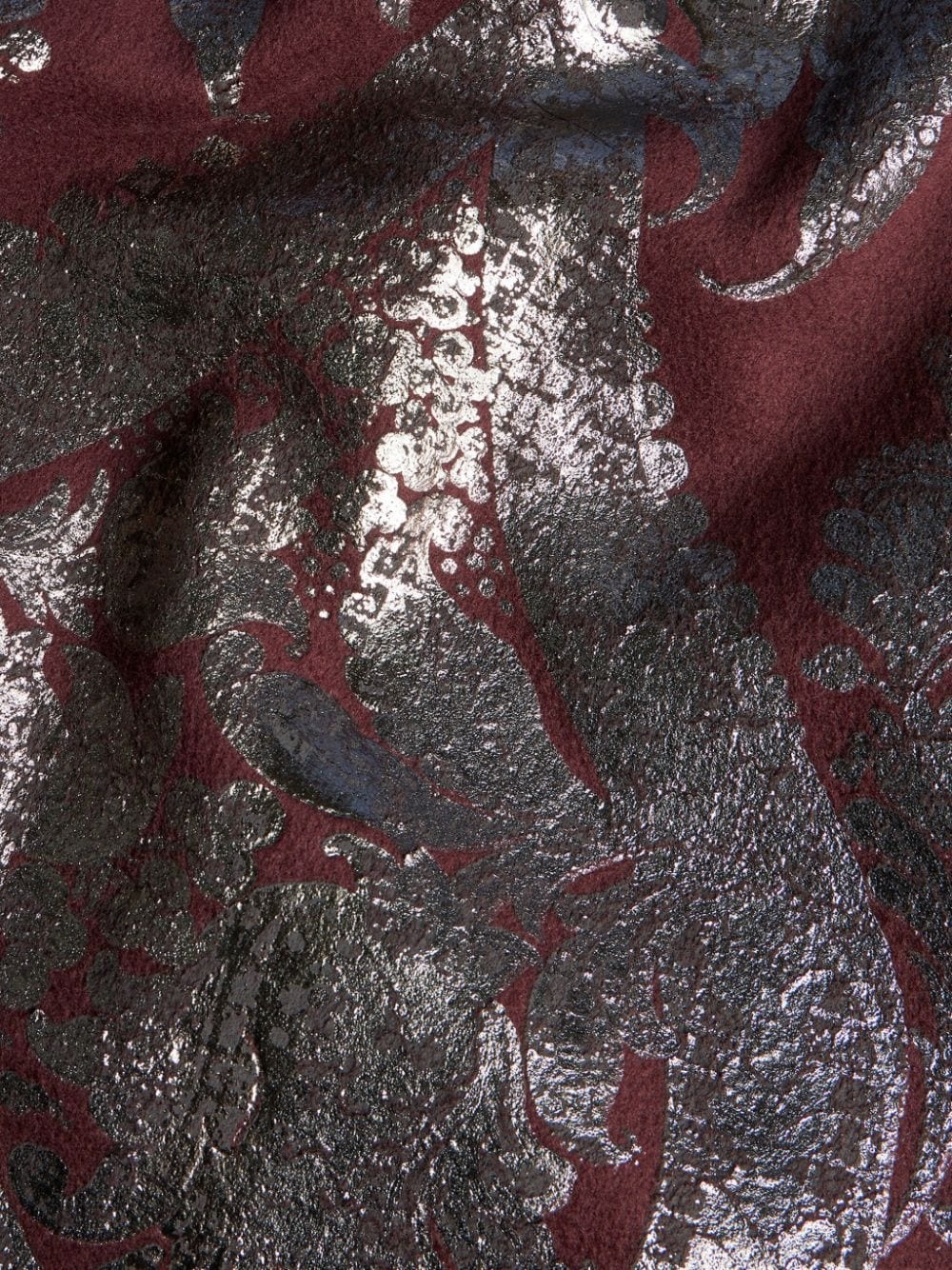 printed metallic-effect mini skirt - 6