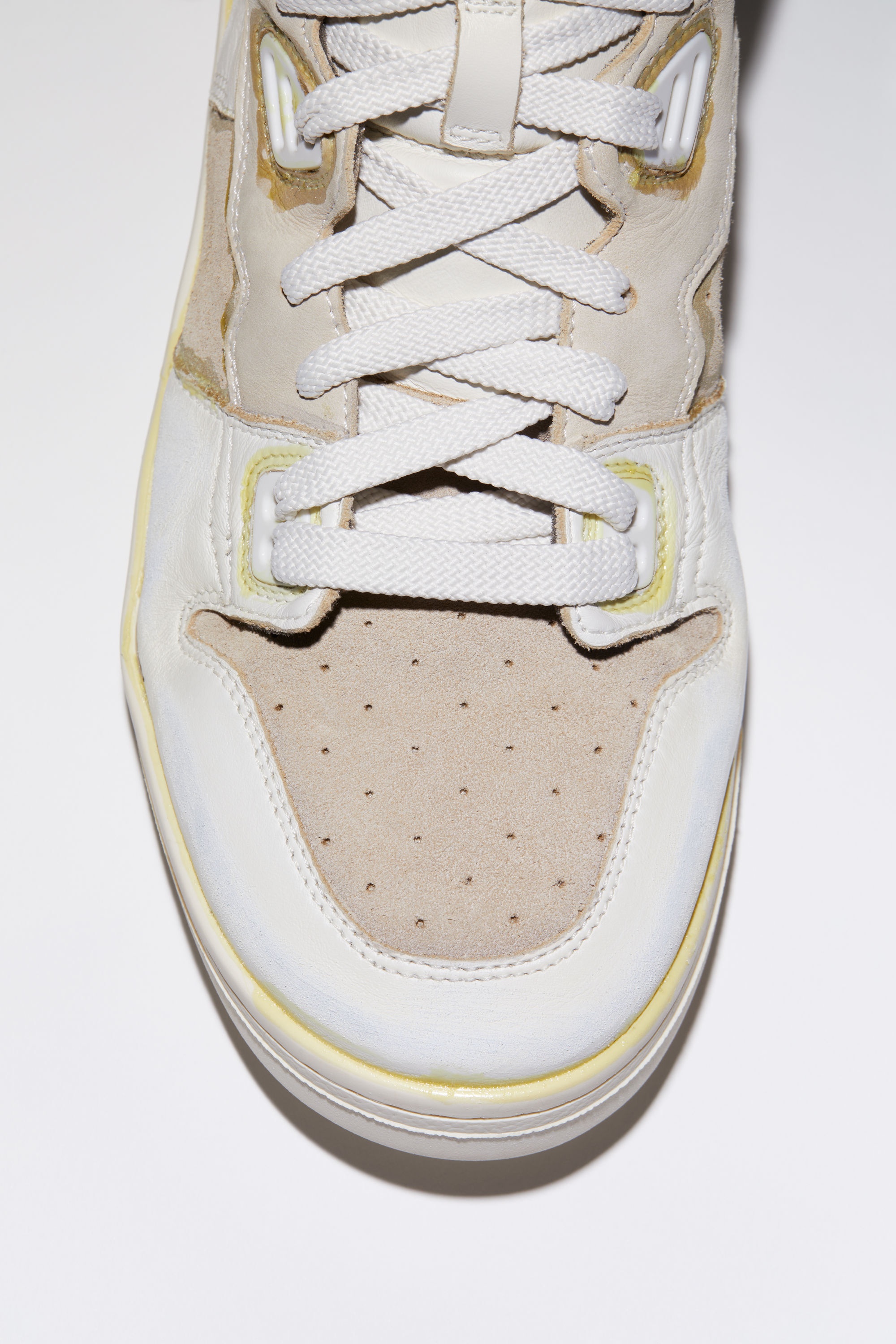 High top leather sneakers - White/Off White - 4