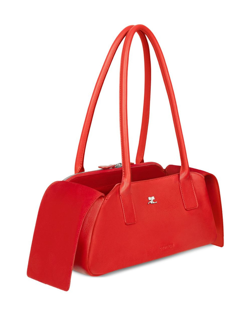 Strip leather shoulder bag 4