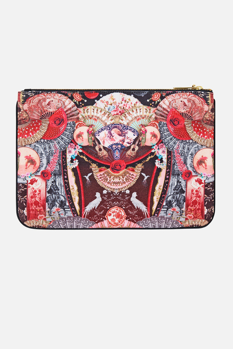 CAMILLA SMALL CANVAS CLUTCH outlook