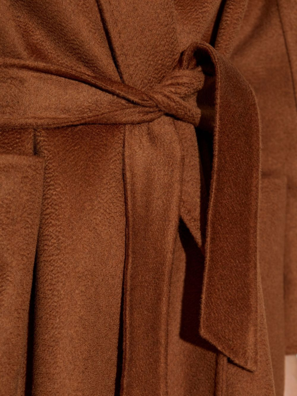 belted wide-sleeve coat - 5