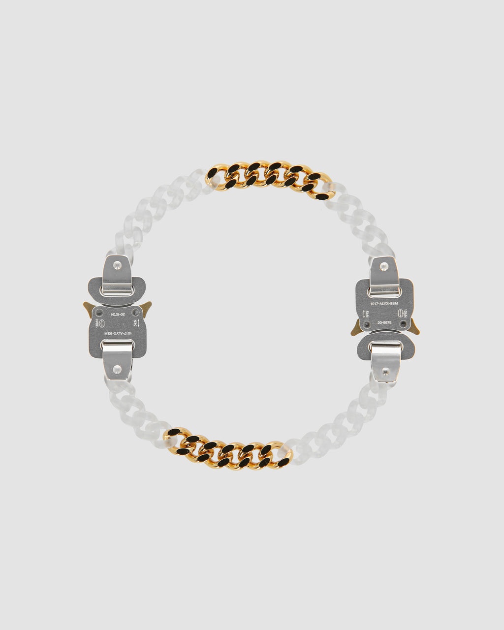 TRANSPARENT AND CHAIN METAL NECKLACE - 1