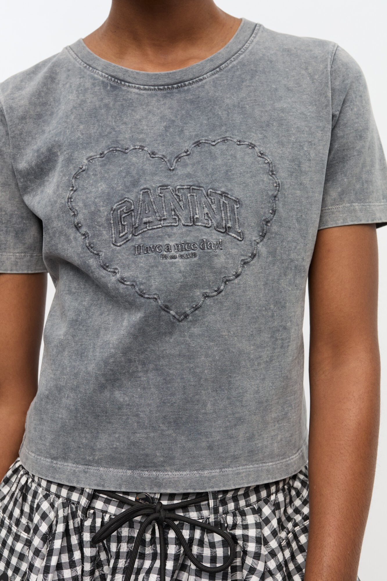 GREY WASHED HEART T-SHIRT - 5