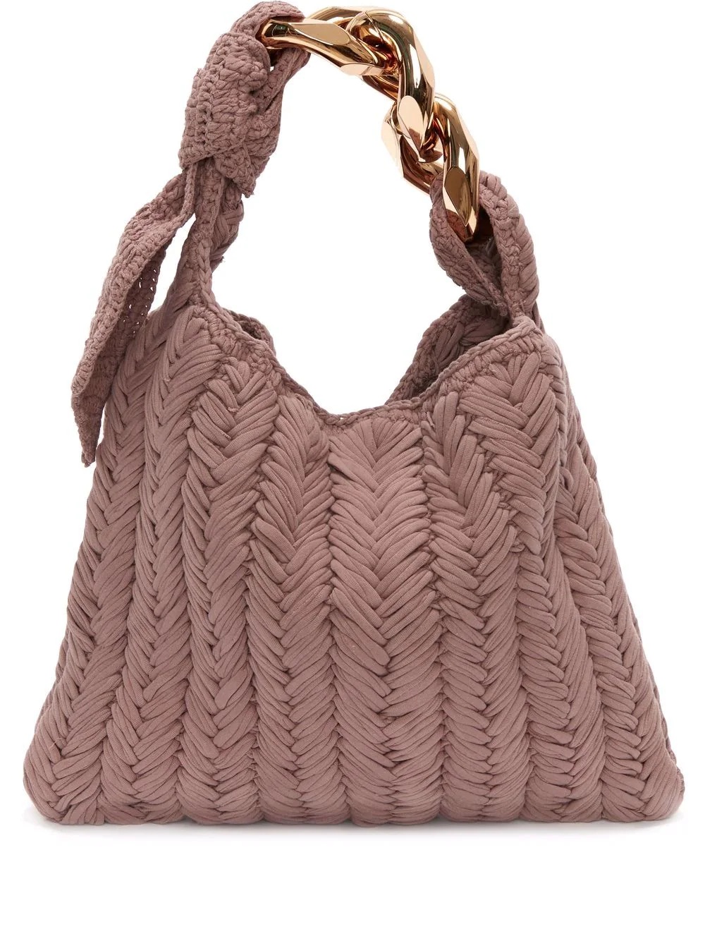 Chain Hobo knitted shoulder bag - 1