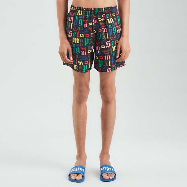 Men Swim Trunks Palm Angels Monogram- Vilebrequin x Palm Angels - 3