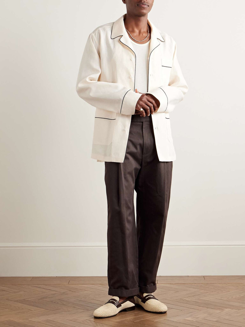 Dolce & Gabbana Tapered Pleated Cotton-Twill Trousers outlook