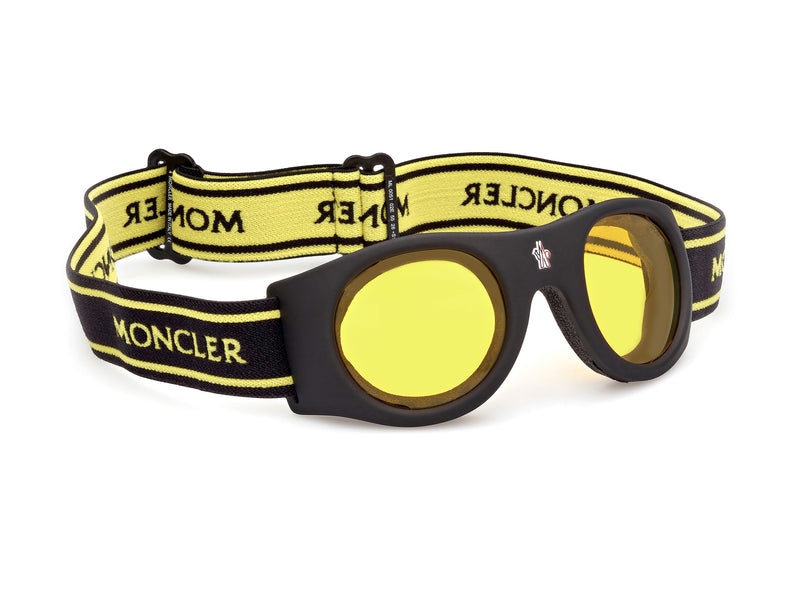 MONCLER Mask Sunglasses Yellow Black - 7
