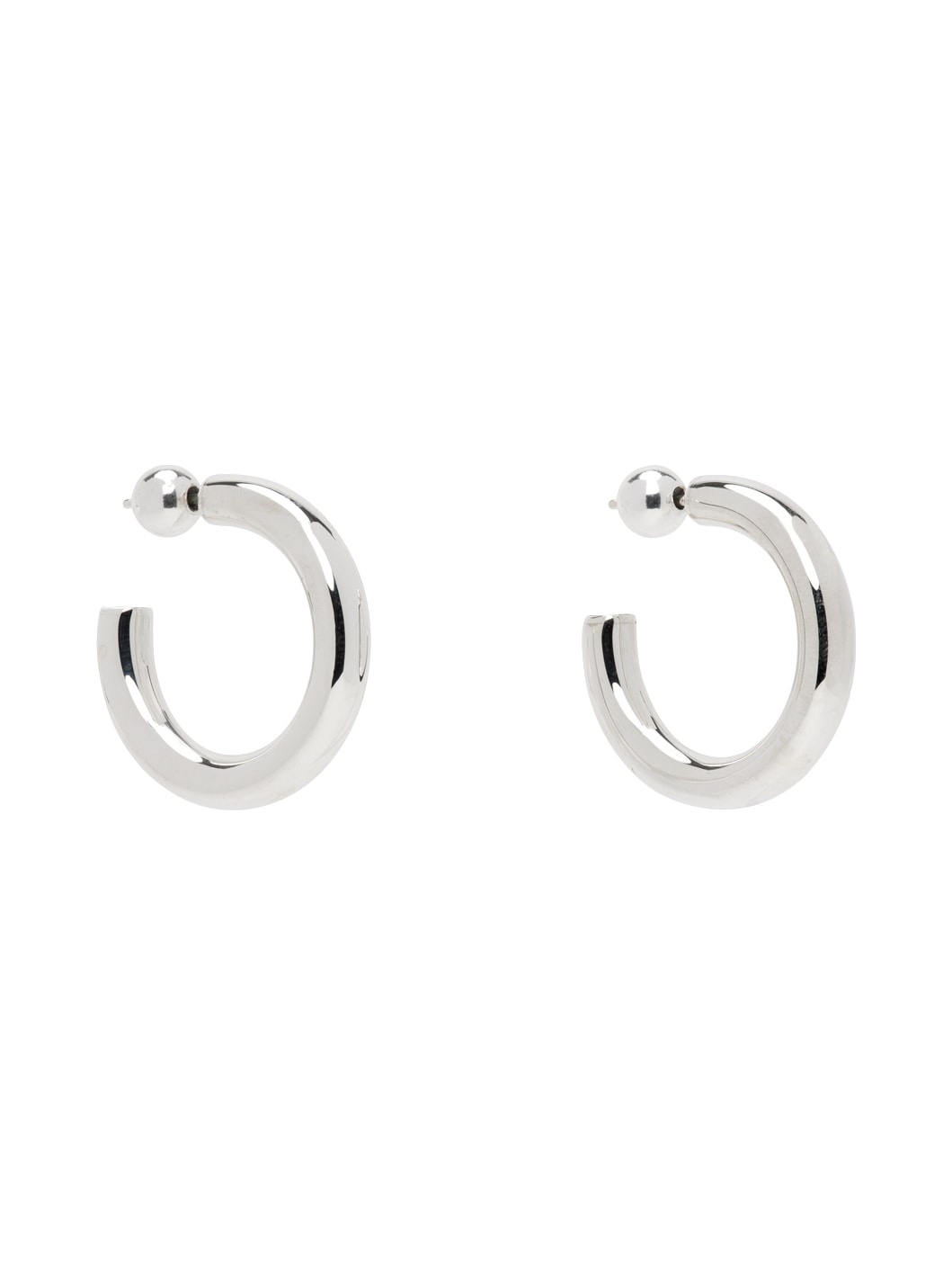 Silver Small Everyday Hoop Earrings - 2