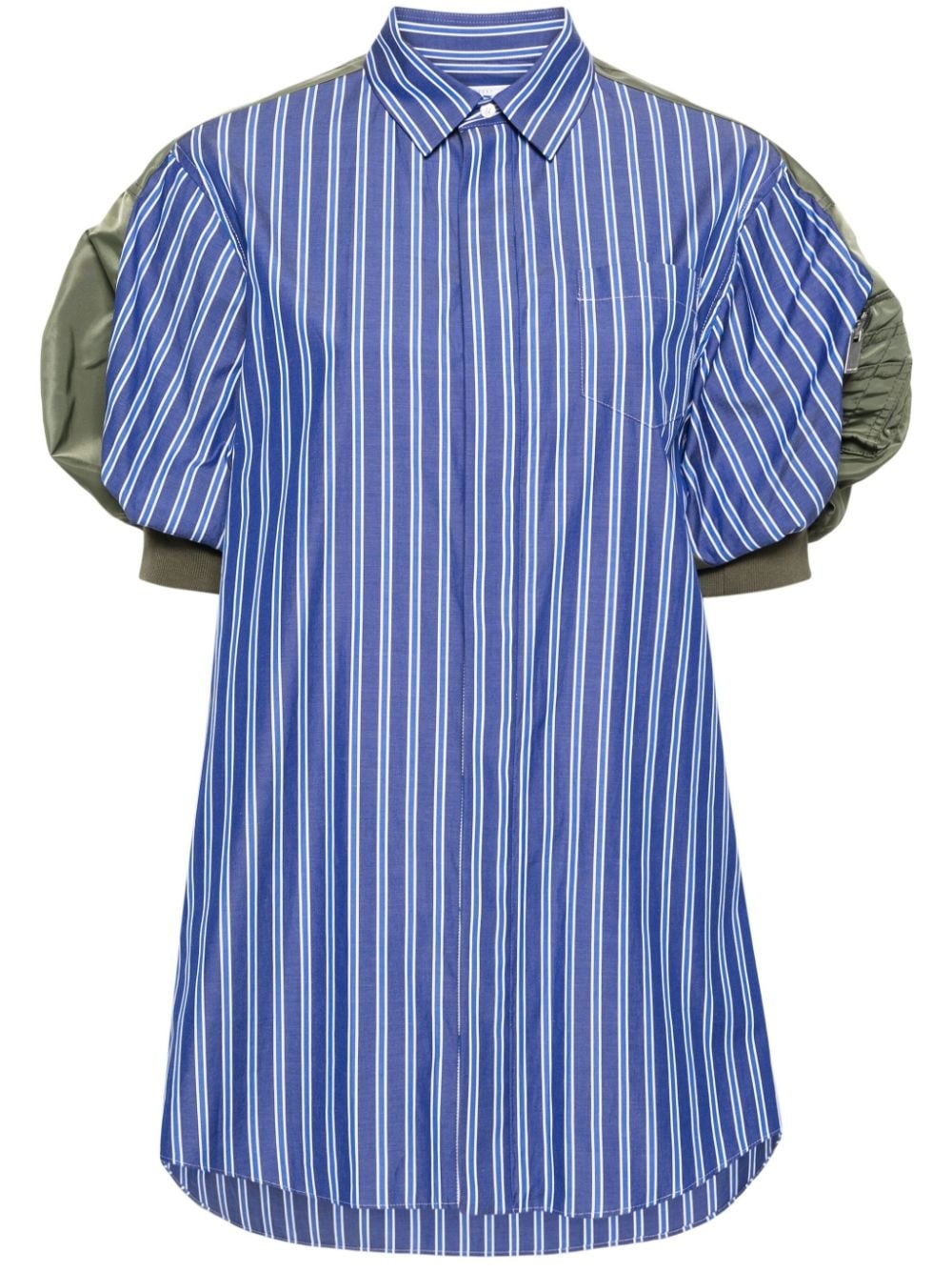 panelled striped minidress - 1