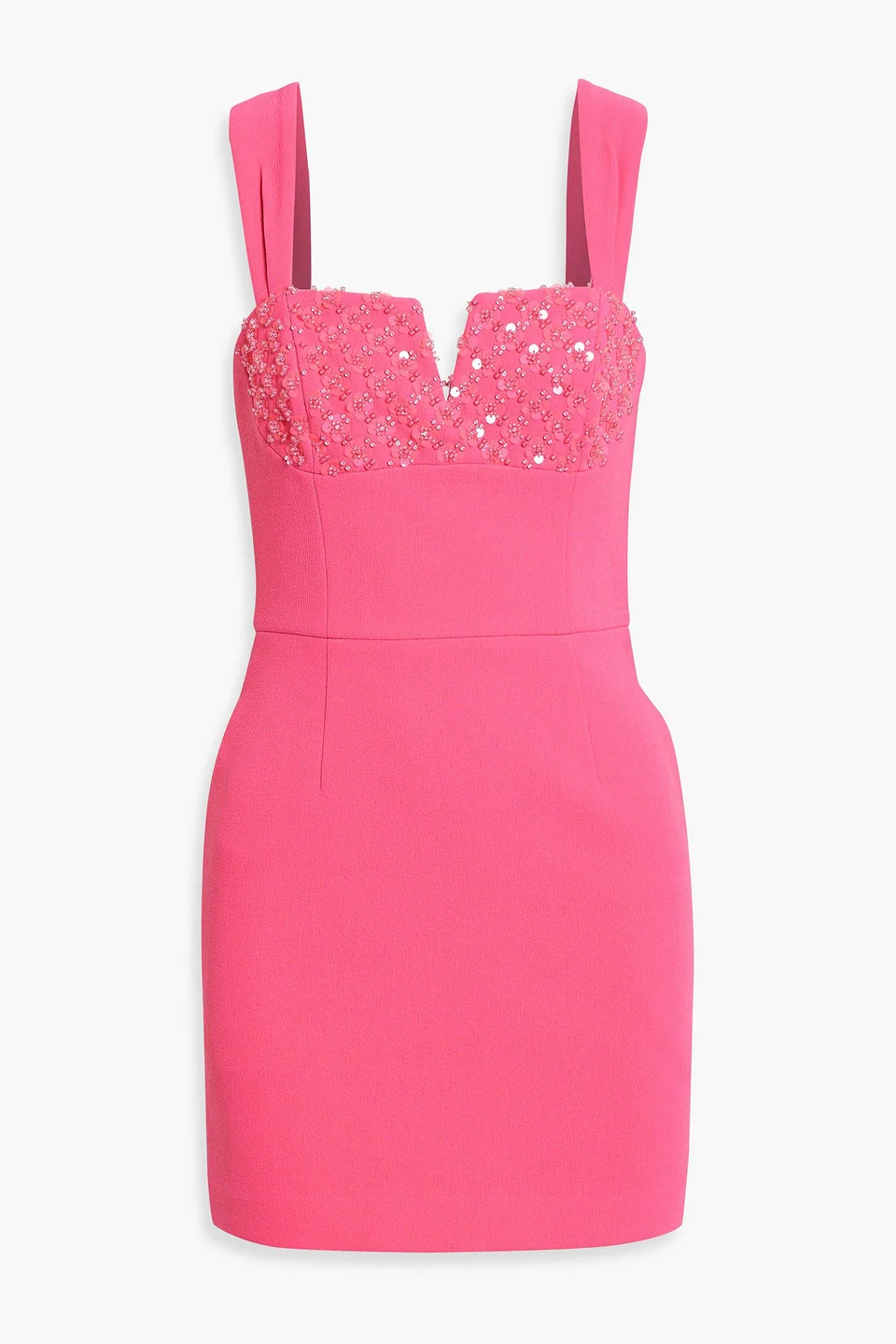Embellished crepe mini dress - 1
