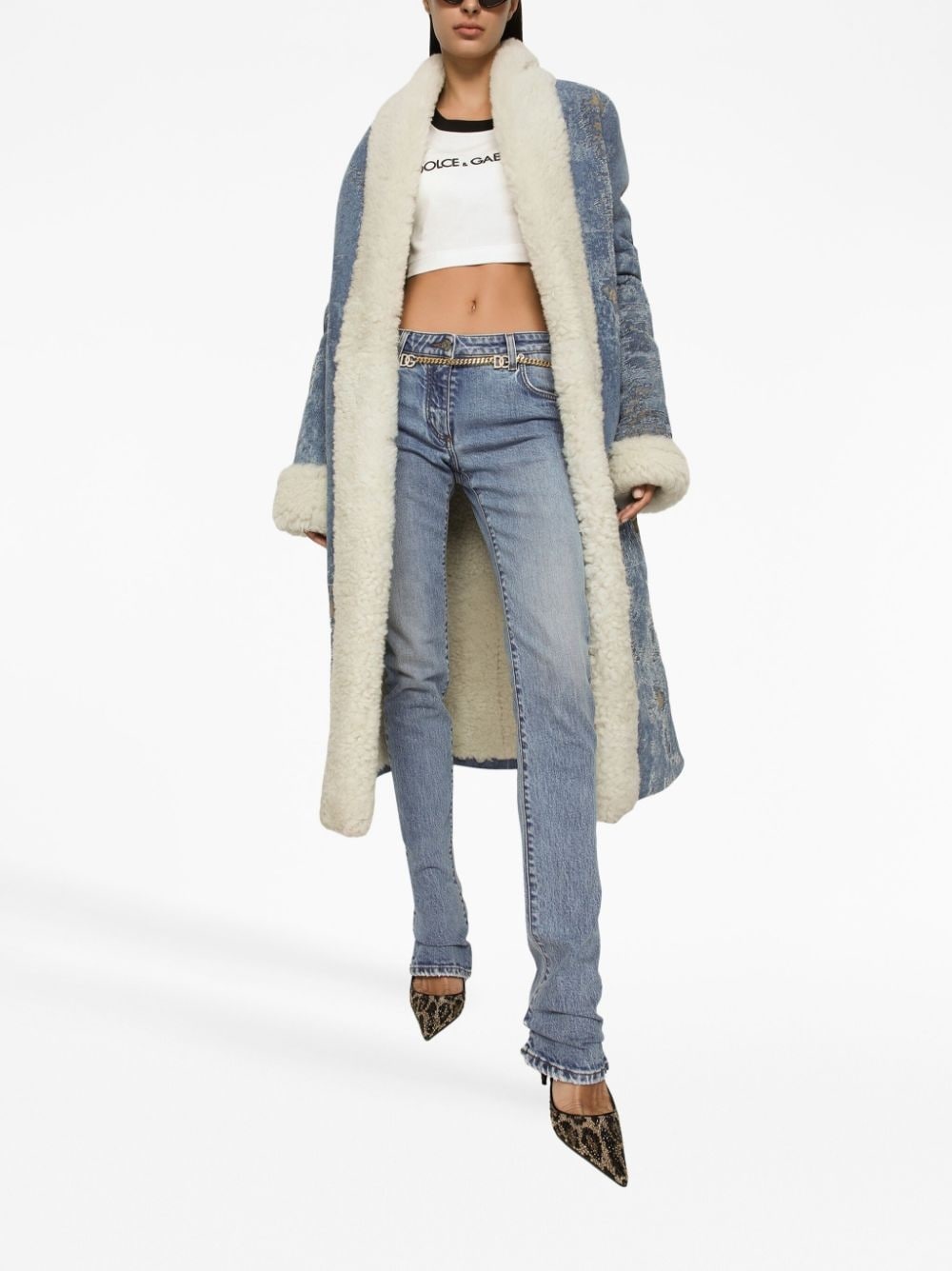 logo-patch low-rise bootcut jeans - 2