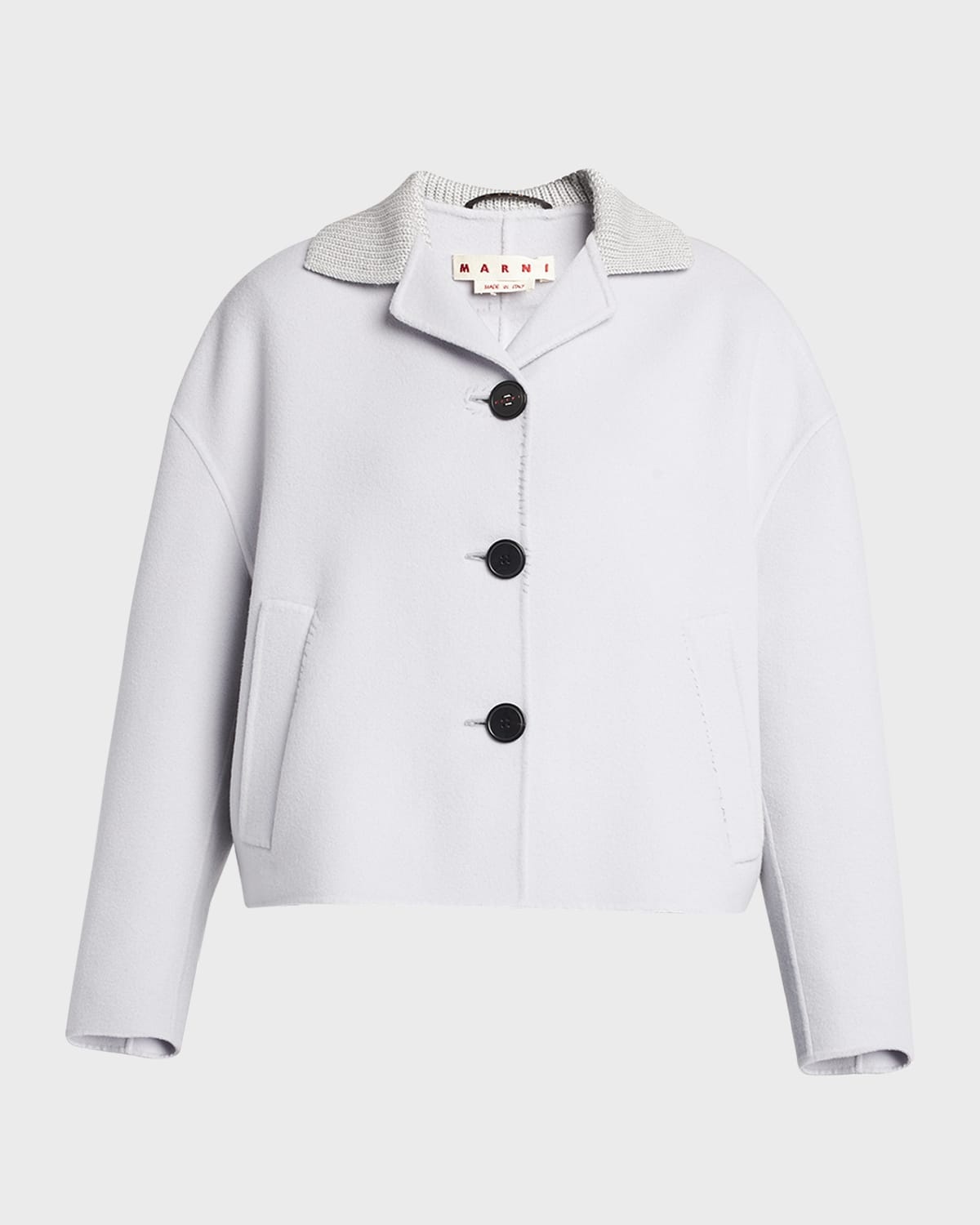 Single-Breasted Brushed Wool-Cashmere Jacket - 1