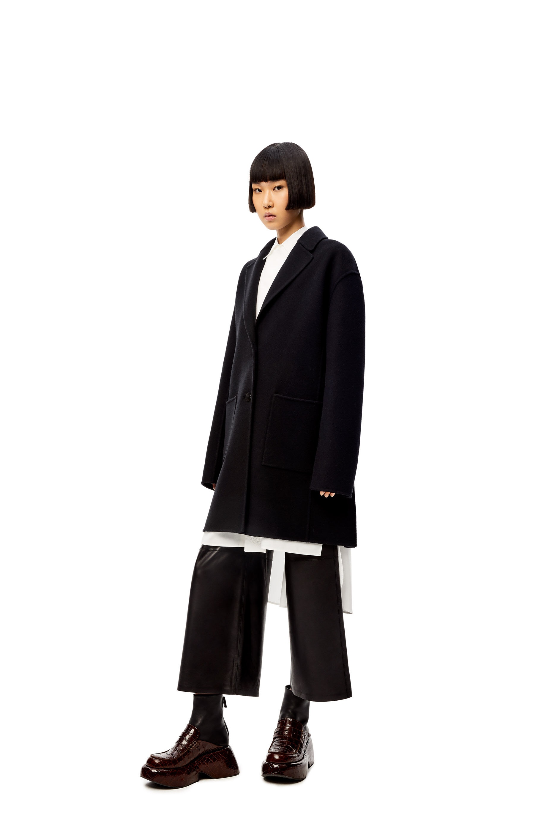 Slit jacket in wool and cashmere - 3