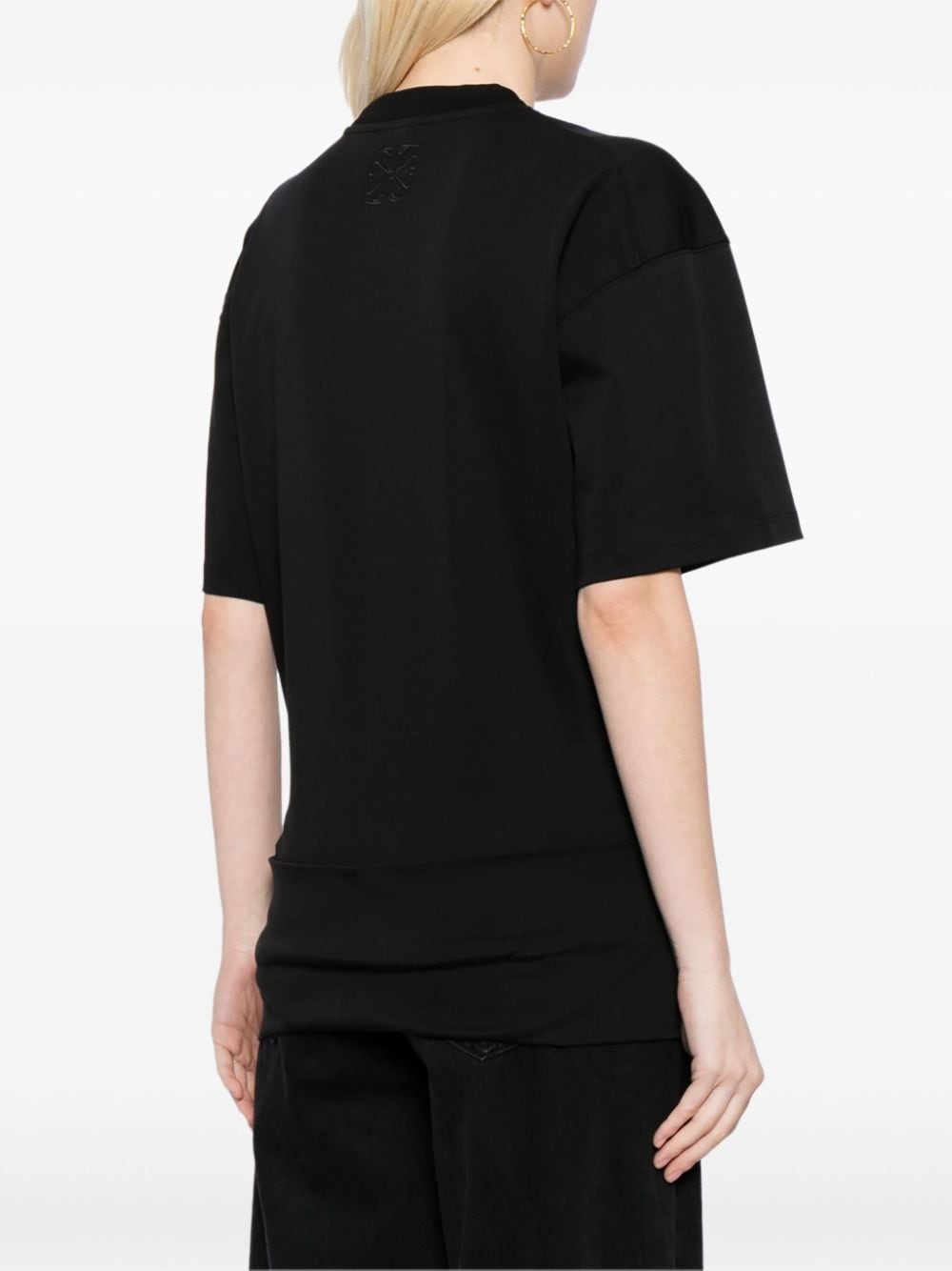 Arrows-embroidery cotton T-shirt - 4