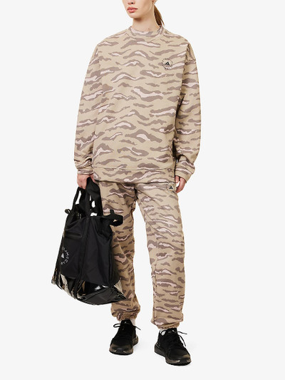 adidas TrueCasuals zebra-print organic-cotton sweatshirt outlook