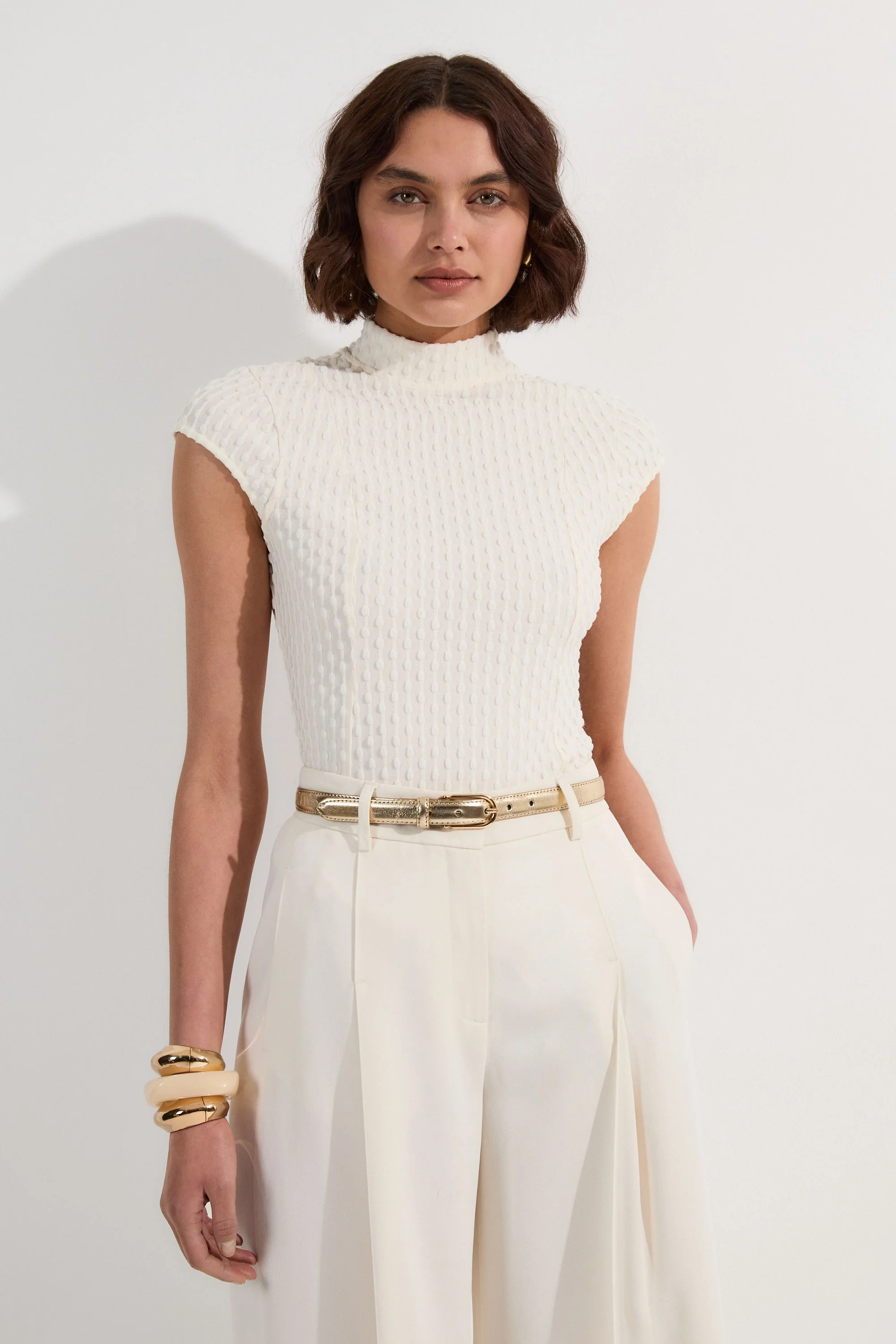 Textured Jersey Top - 1