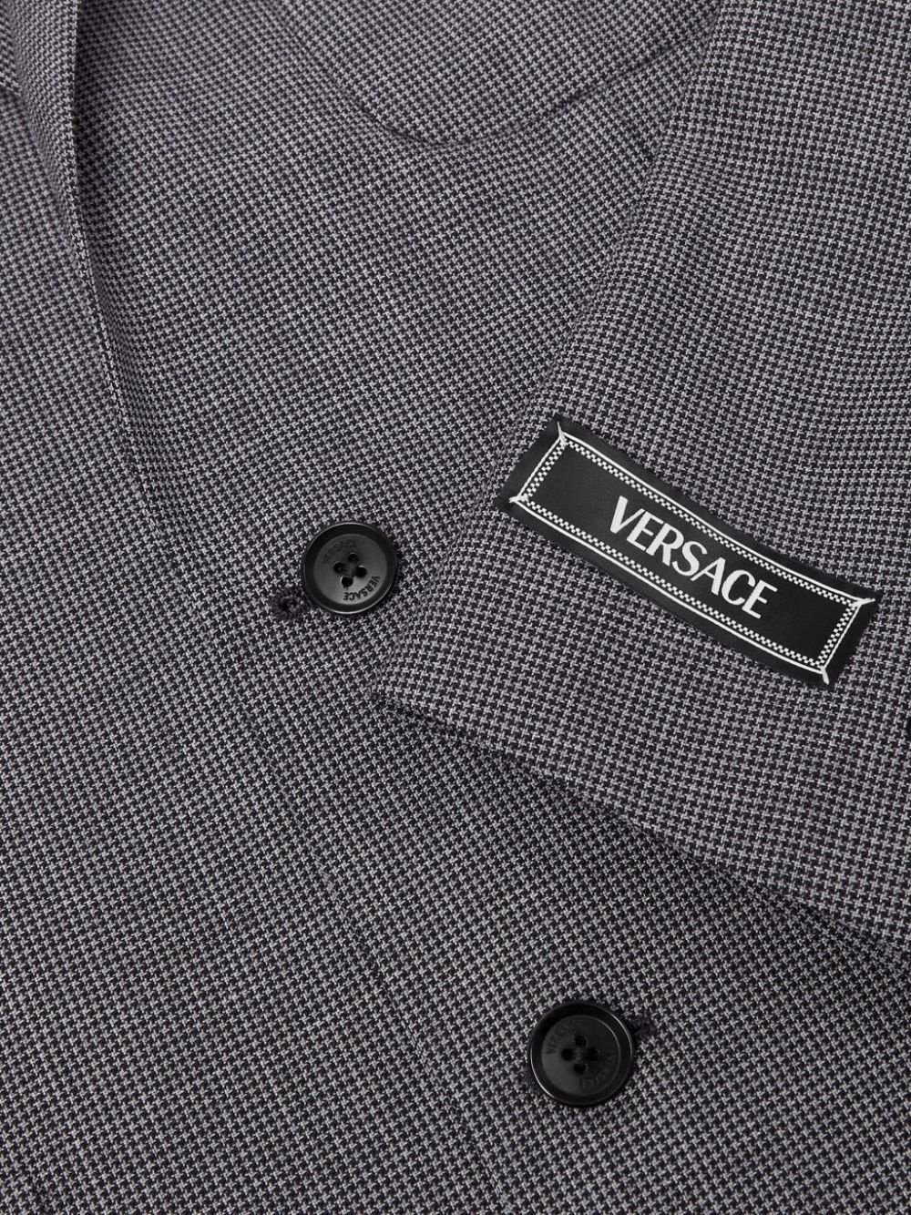 houndstooth-pattern wool blazer - 3