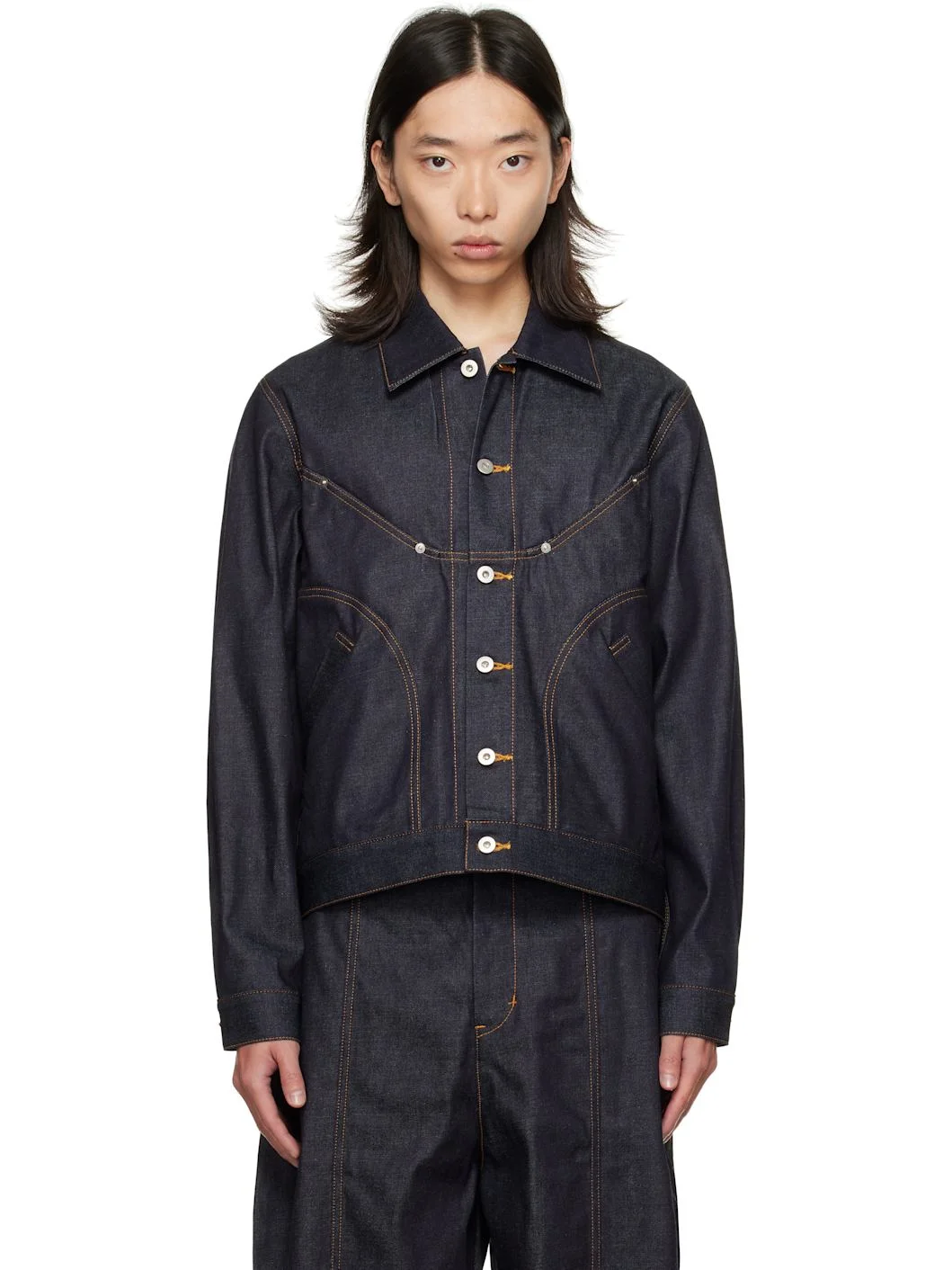 Navy Jiji Denim Jacket - 1
