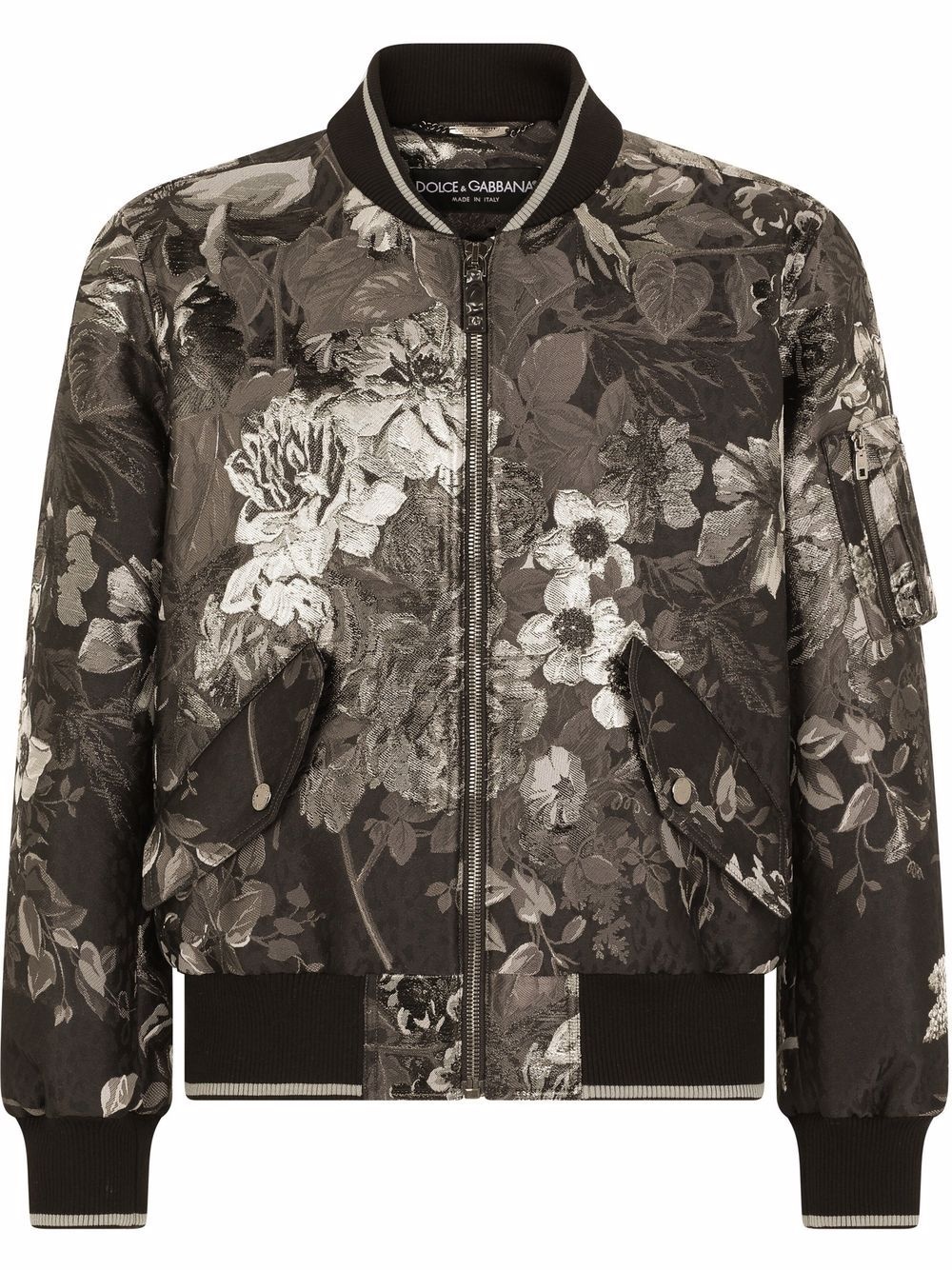 floral-print bomber jacket - 1