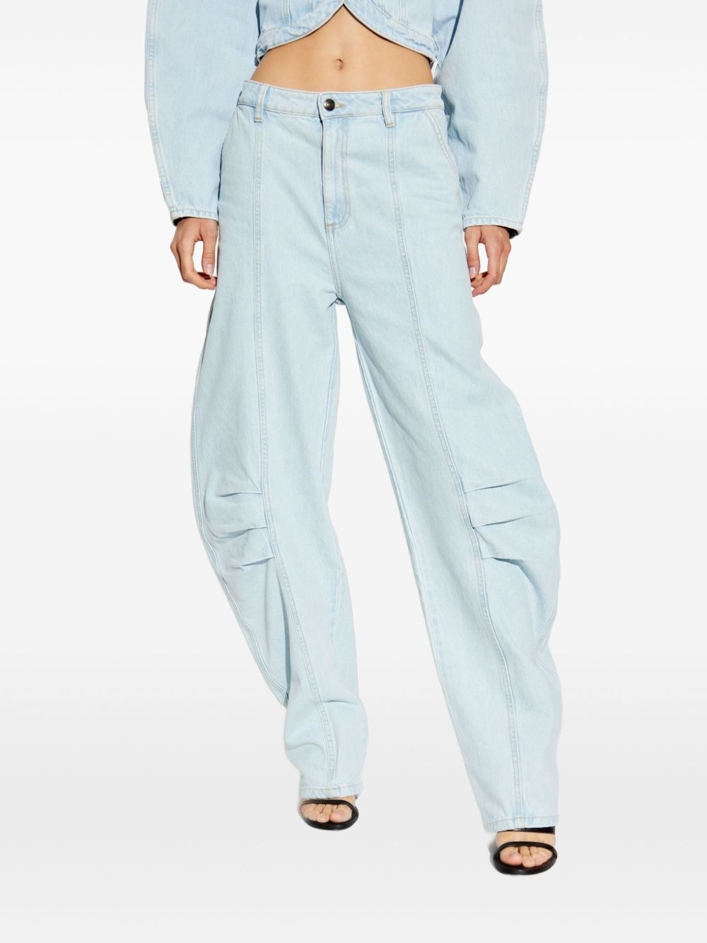 wide-leg cargo jeans - 3