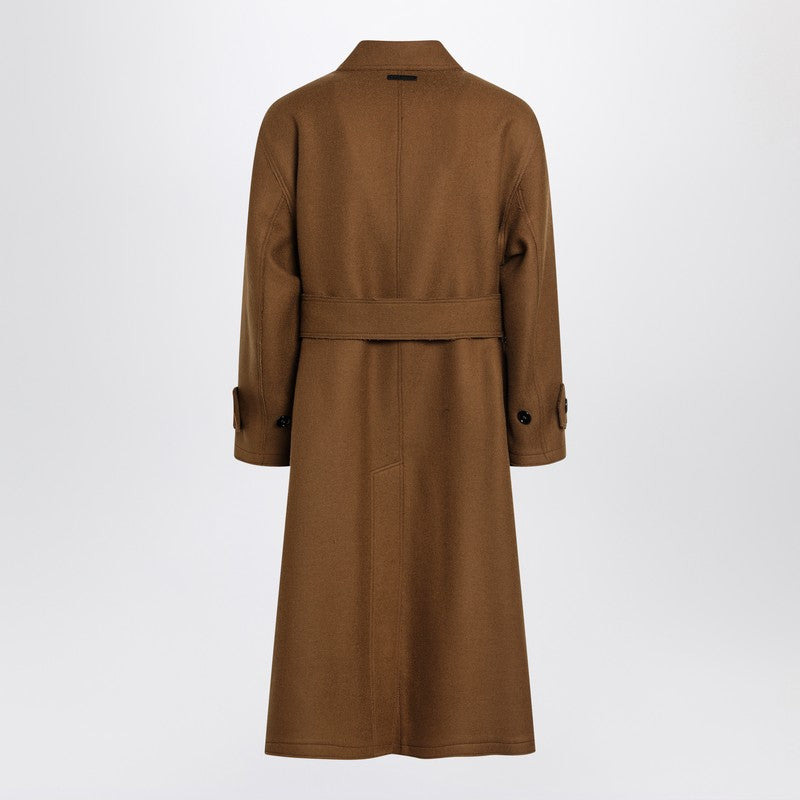 Ami Paris Hazelnut Wool Coat Men - 2