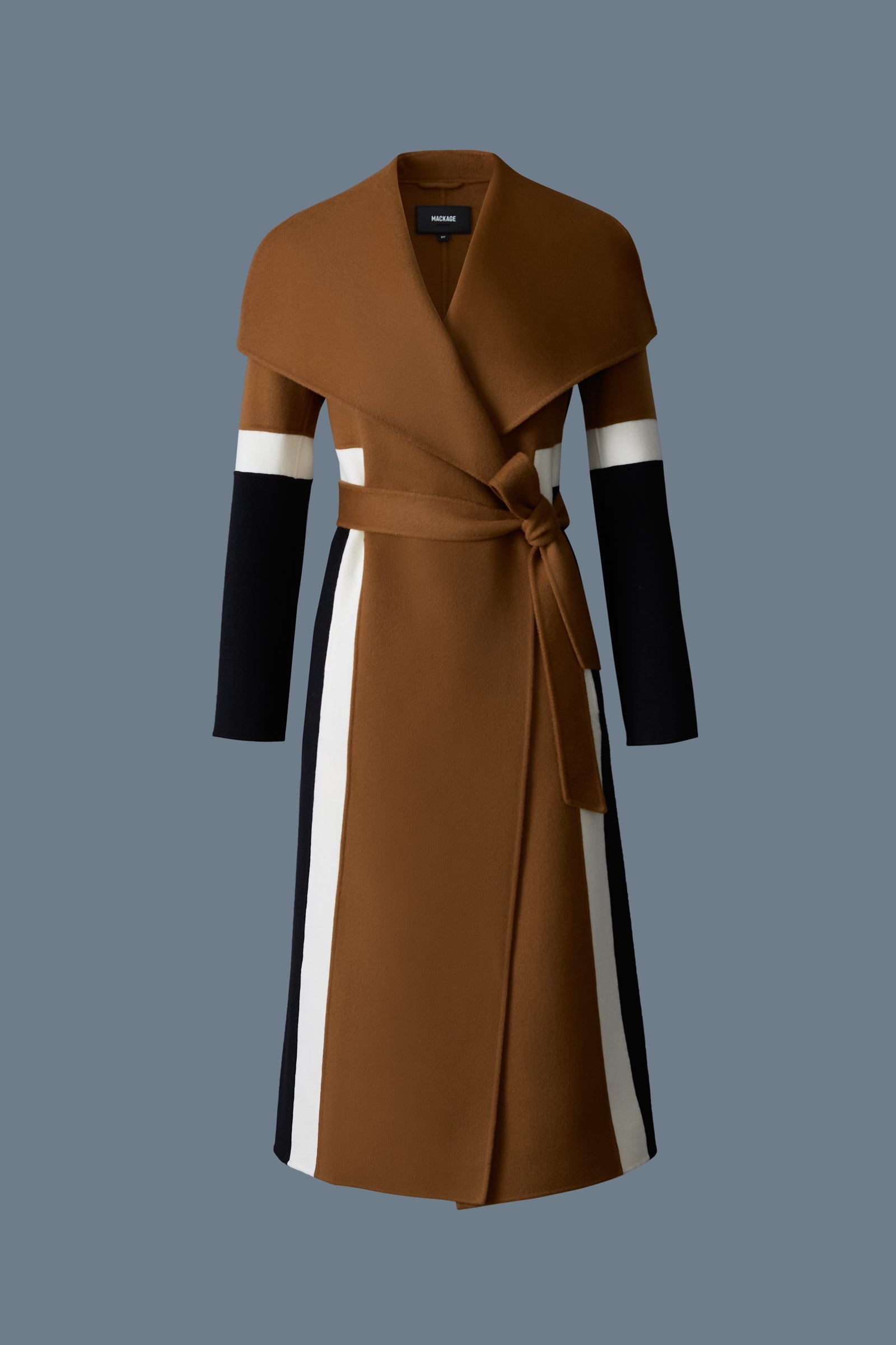 【Mackage】NYRIE サッシュベルト付き ロングウールコート MACKAGE NYRIE Long Wool Coat with Sash Belt | REVERSIBLE
