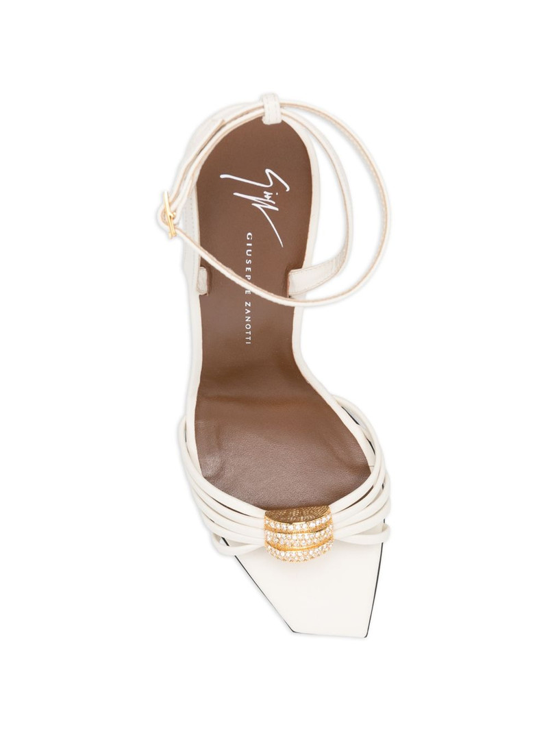 Sunset crystal-embellished lambskin sandals 4