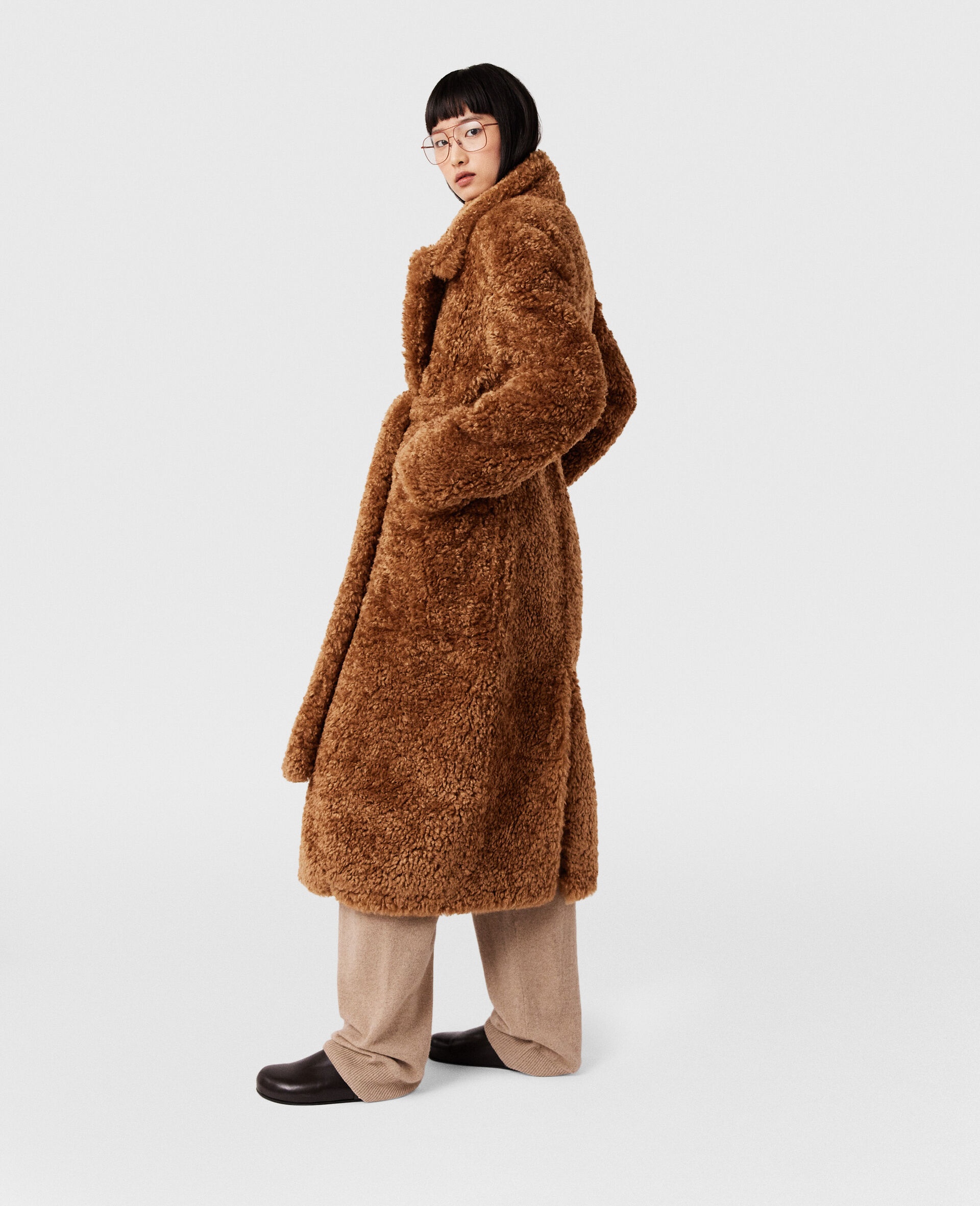 Belted Plush Teddy Coat - 3