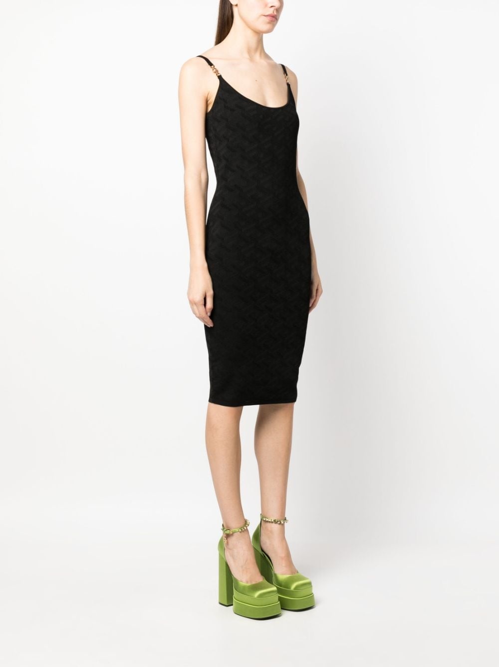 La Greca knitted midi dress - 3