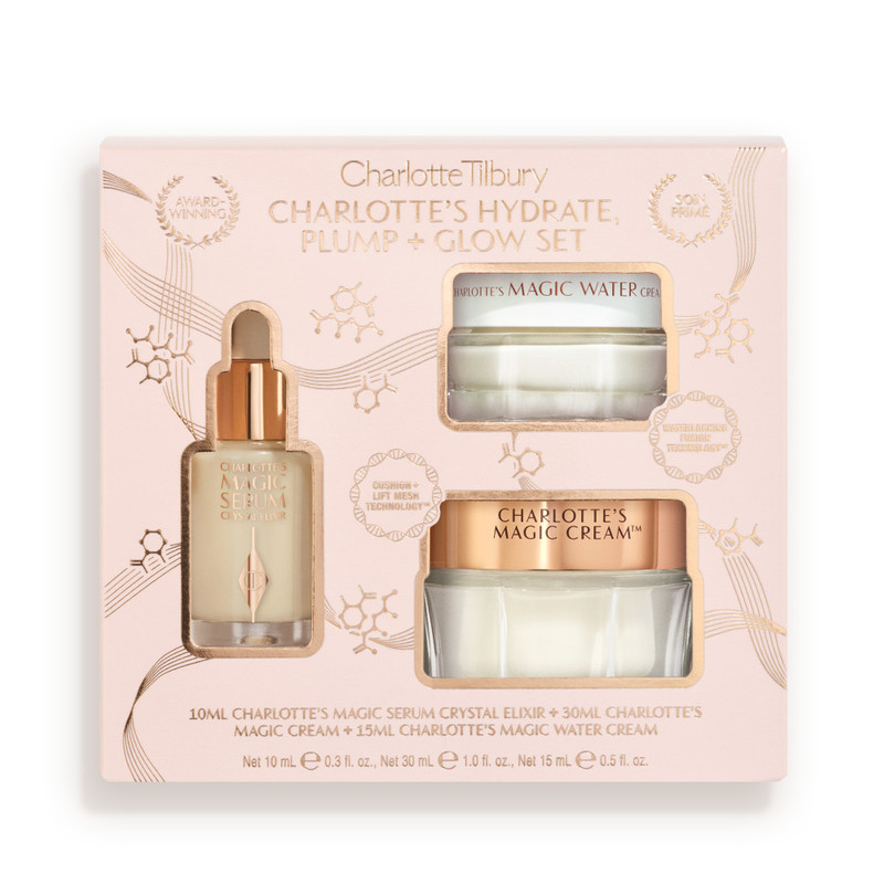 CHARLOTTE'S HYDRATE PLUMP & GLOW SET SKINCARE KIT 5