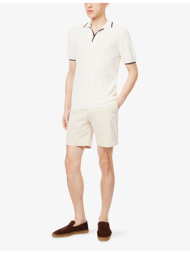 ORLEBAR BROWN Horton Stripe-Trim Wool Polo Shirt outlook