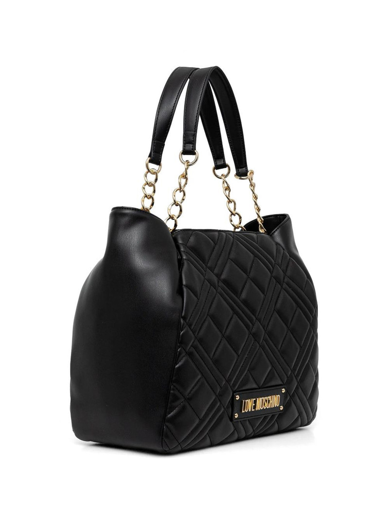 Moschino quilted chain tote bag outlook