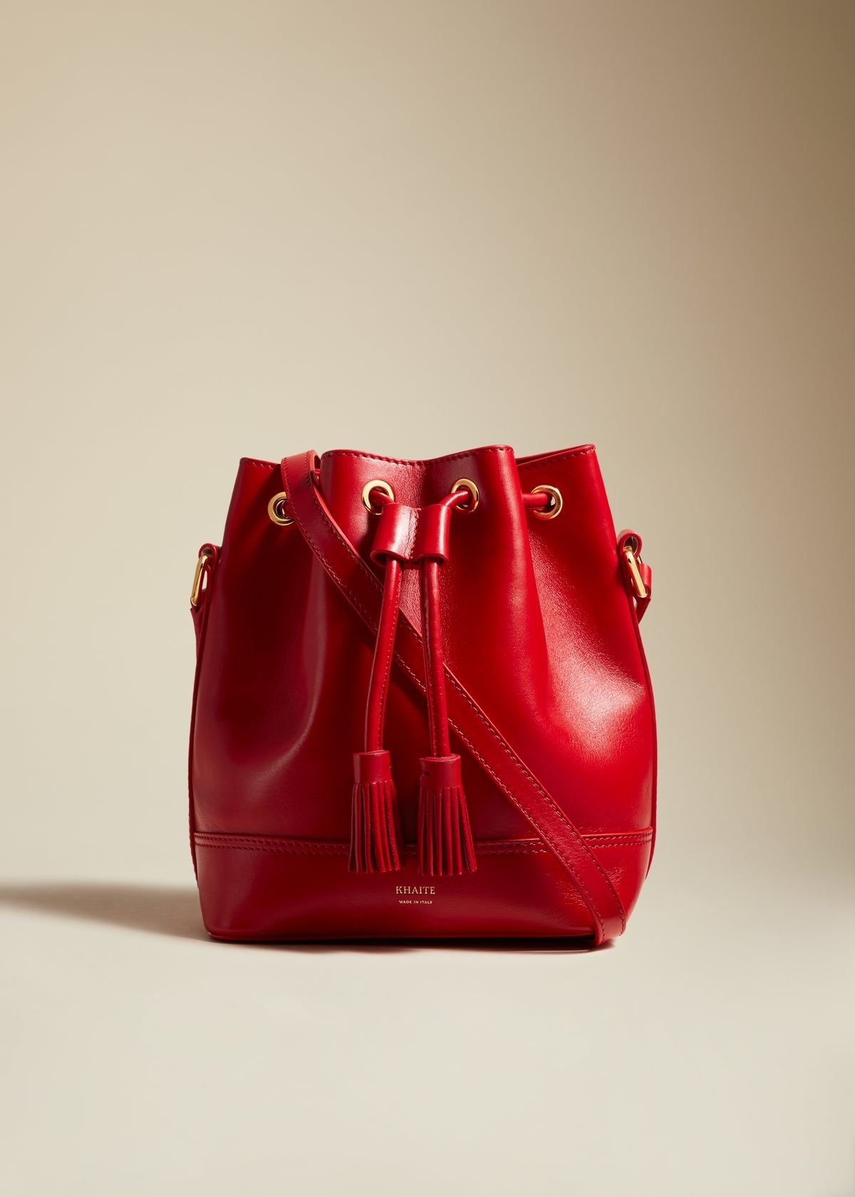 The Small Cecilia Crossbody Bag in Scarlet Leather - 1