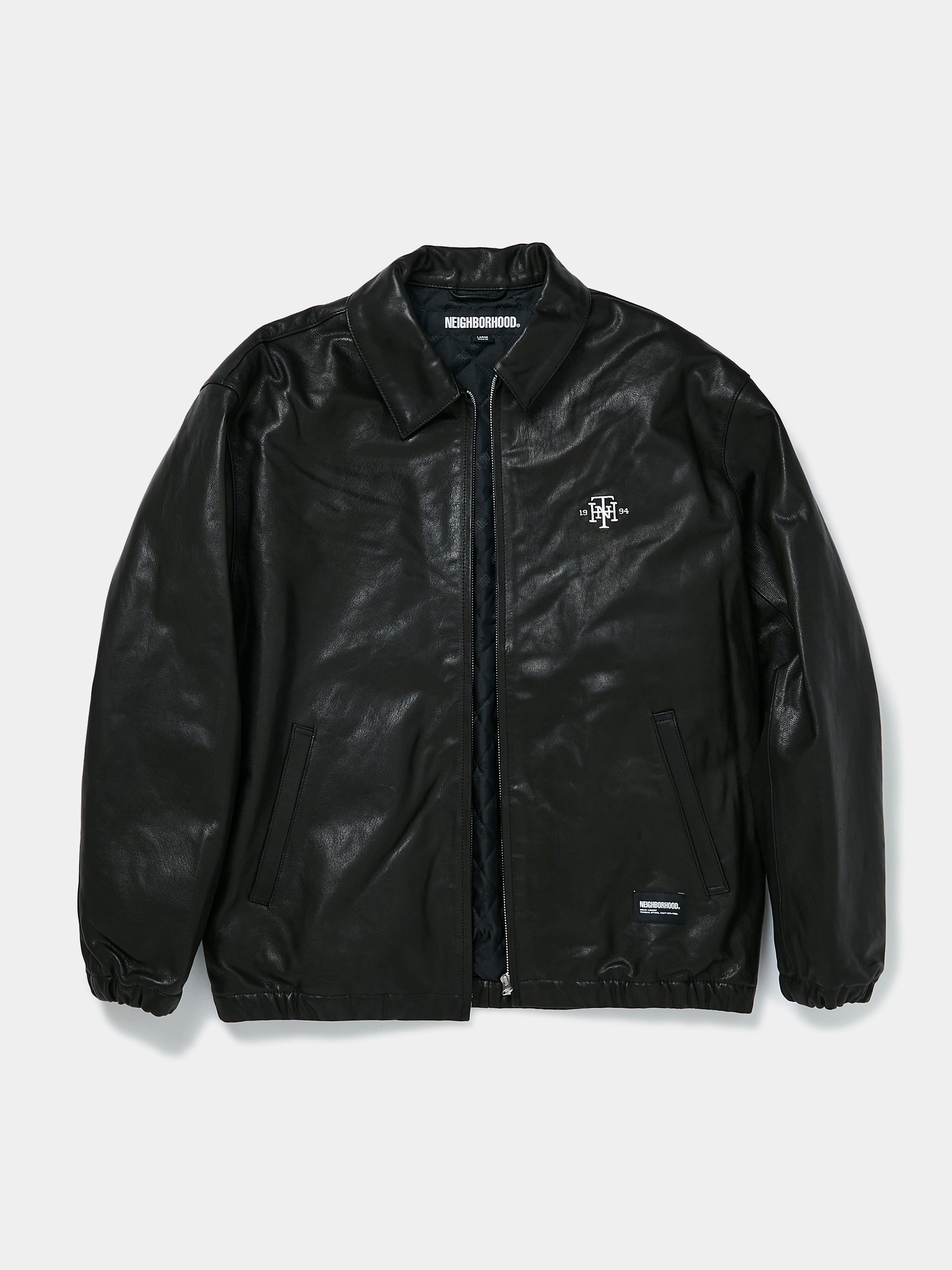 ジャケット・アウター NEIGHBORHOOD LEATHER ZIP WORK JACKET Neighborhood Leather Zip Work Jacket 'Brown'