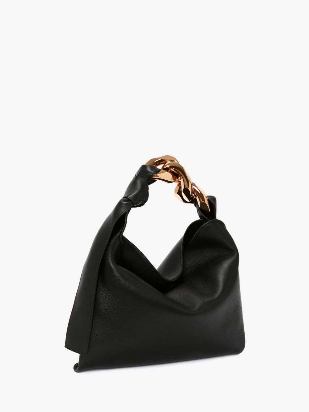 SMALL CHAIN HOBO - LEATHER SHOULDER BAG - 2