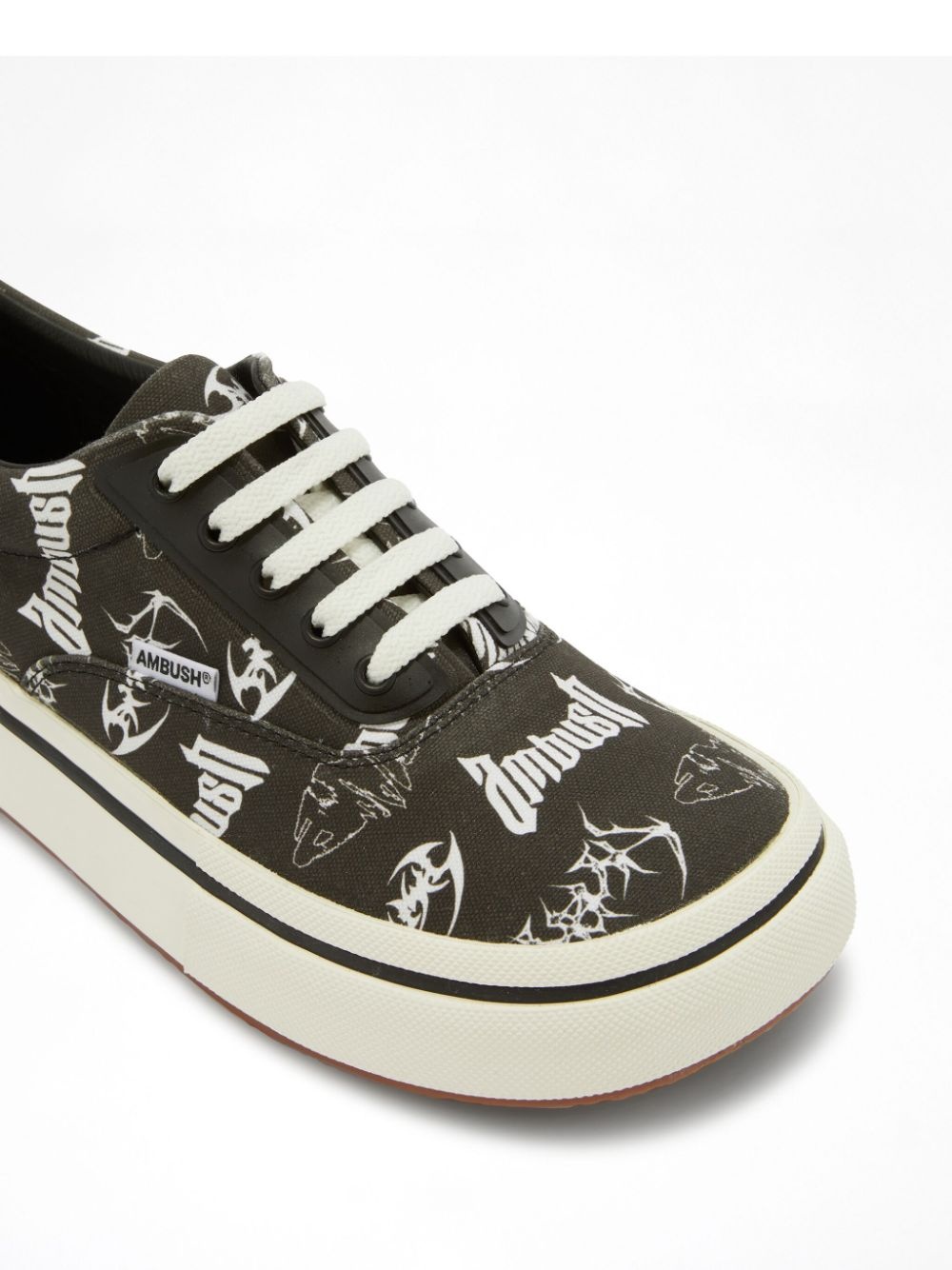 logo-print canvas sneakers - 5