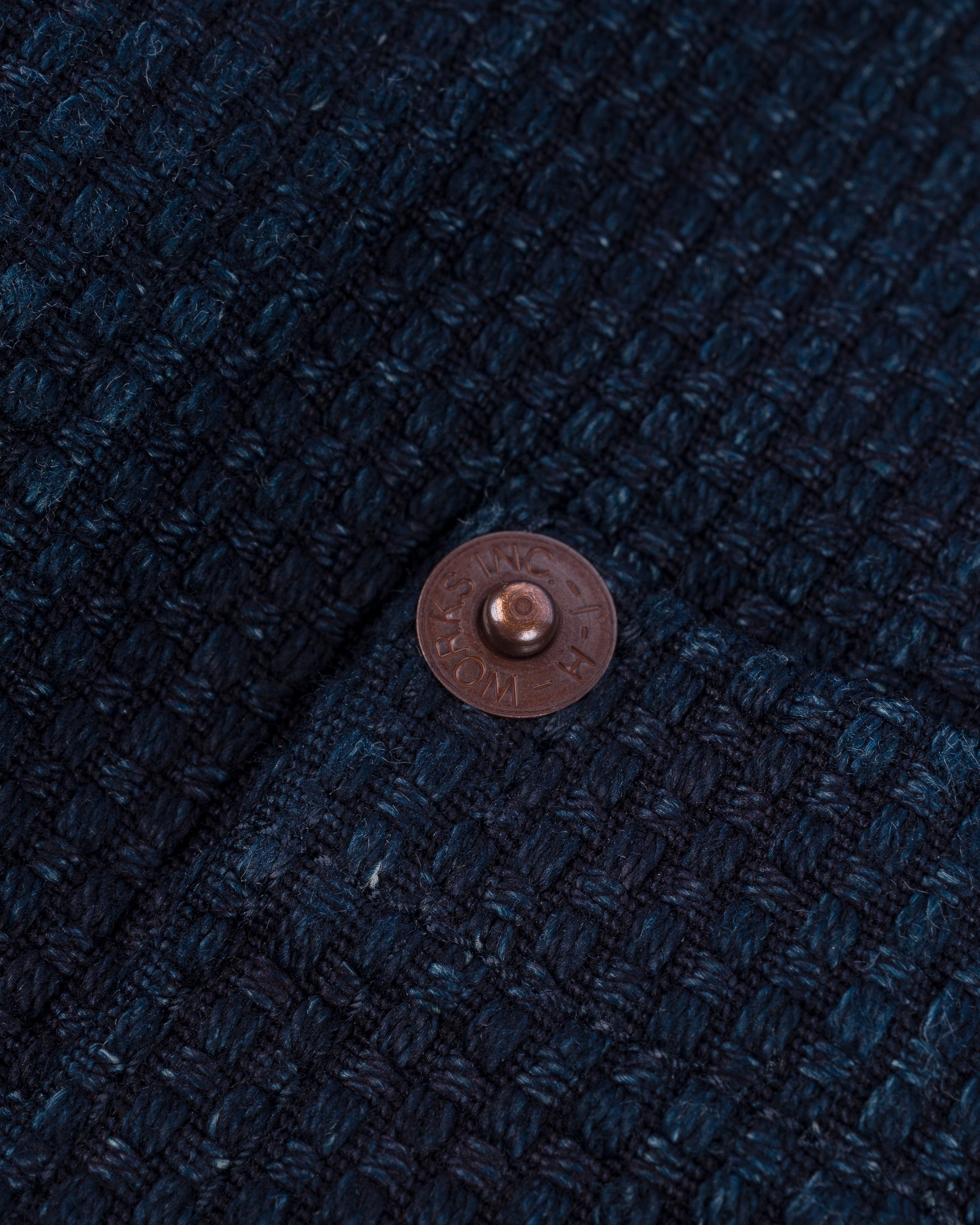 14OZ SASHIKO DOBBY CLOTH / DUCK WORK VEST - INDIGO - 9