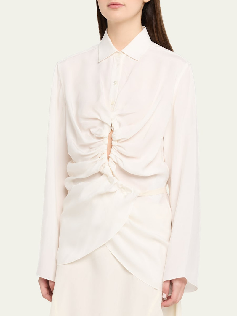 Long-Sleeve Drawstring Shirt 4