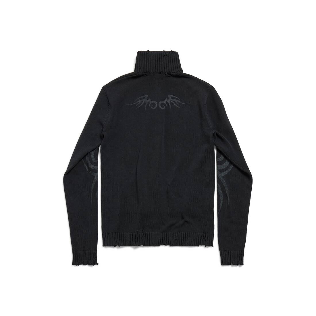 Men's Y2k Zip-up Cardigan in Black - 6