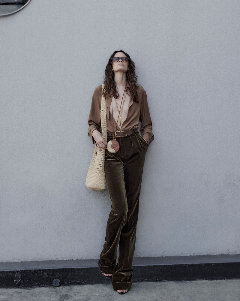 SAINT LAURENT fitted shirt in crepe de chine outlook