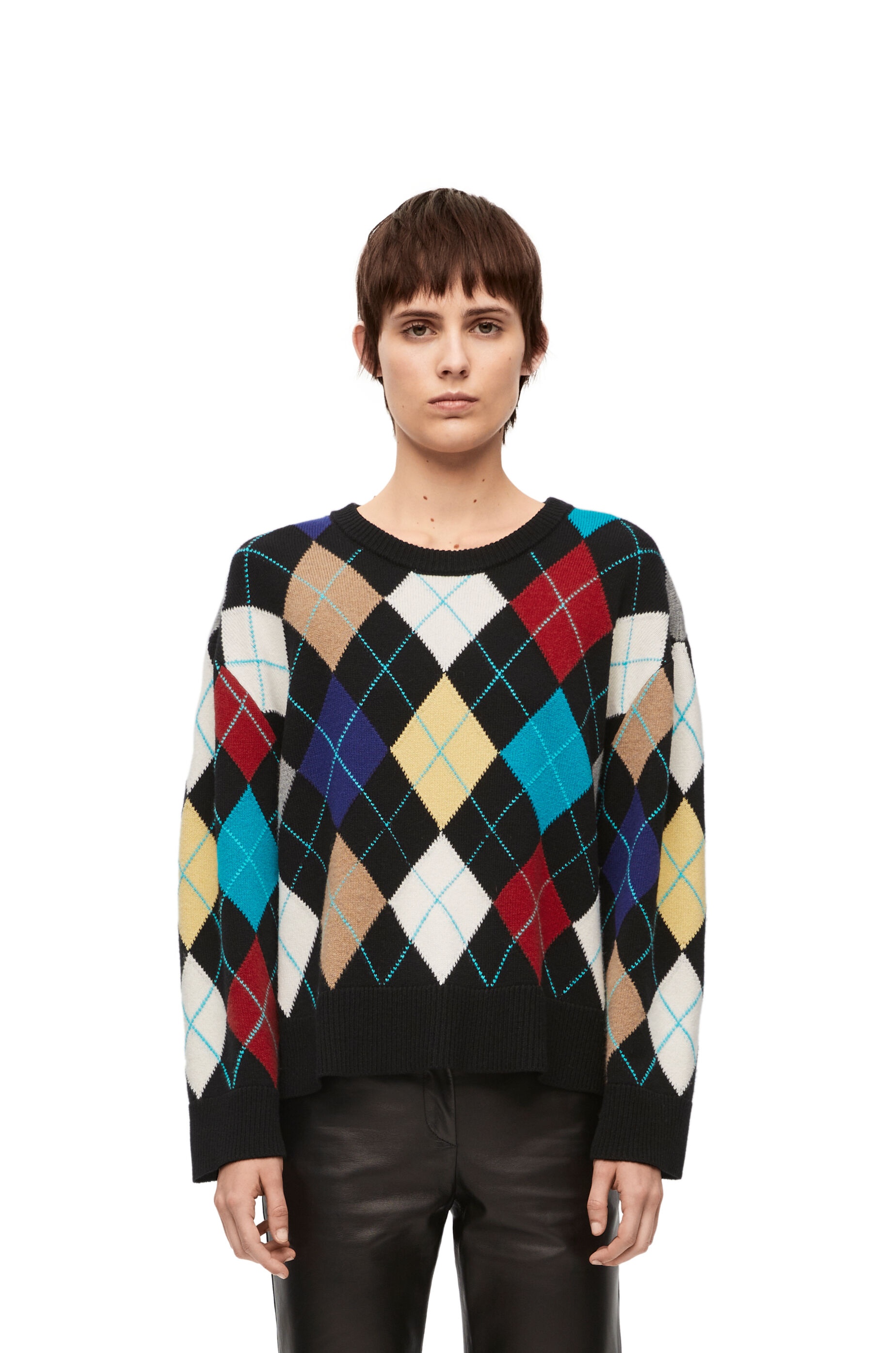Argyle sweater In cashmere - 2