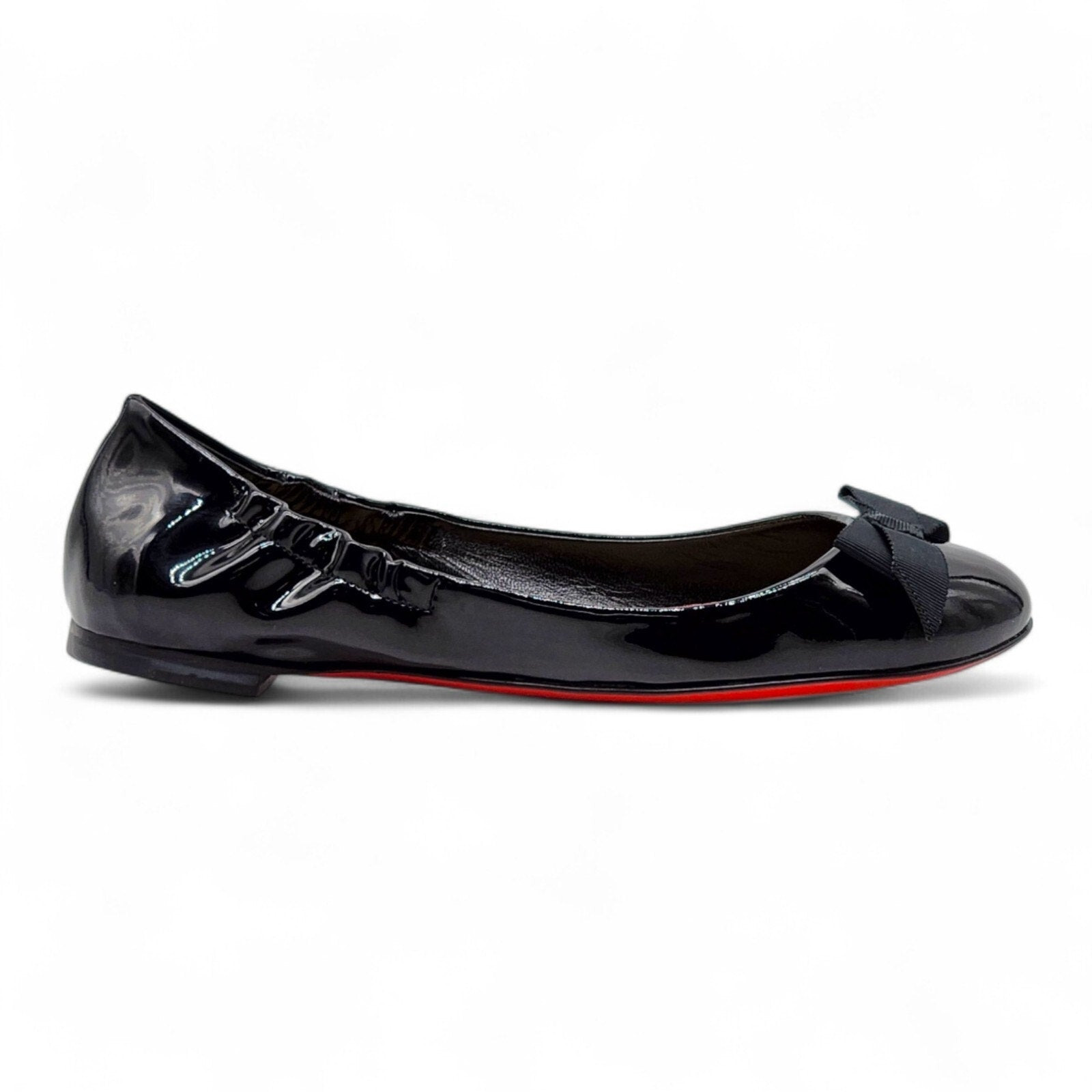 Christian Louboutin Gloriana Flat Patent Leather Ballet Flats Black - 3